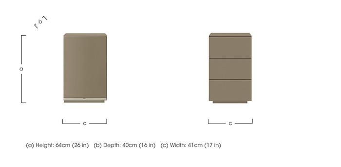 Andor 3 Drawer Bedside Cabinet in  on Furniture Village