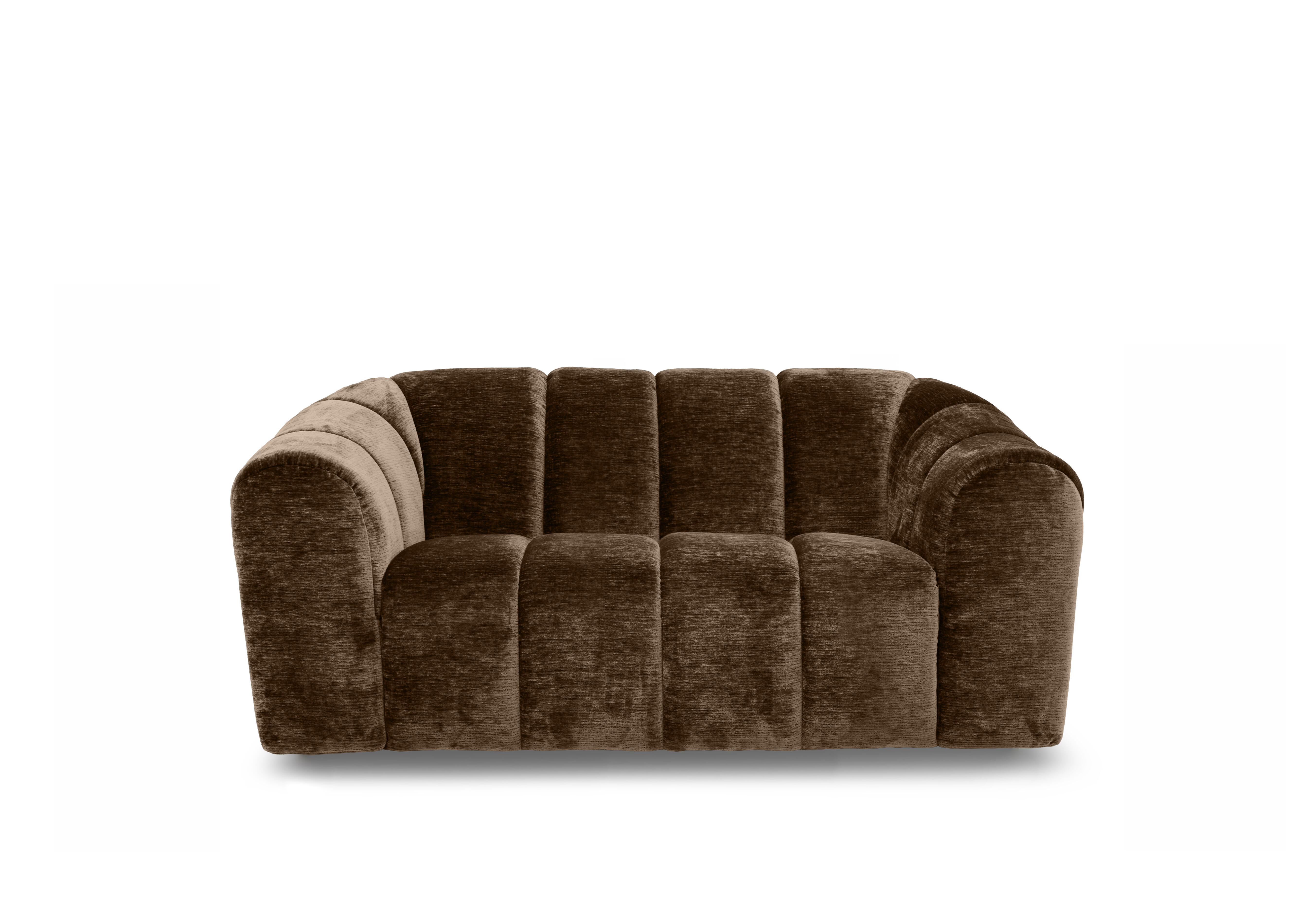 Rhianna 2 Seater Fabric Sofa in Aston Chocolate 47524 on Furniture Village