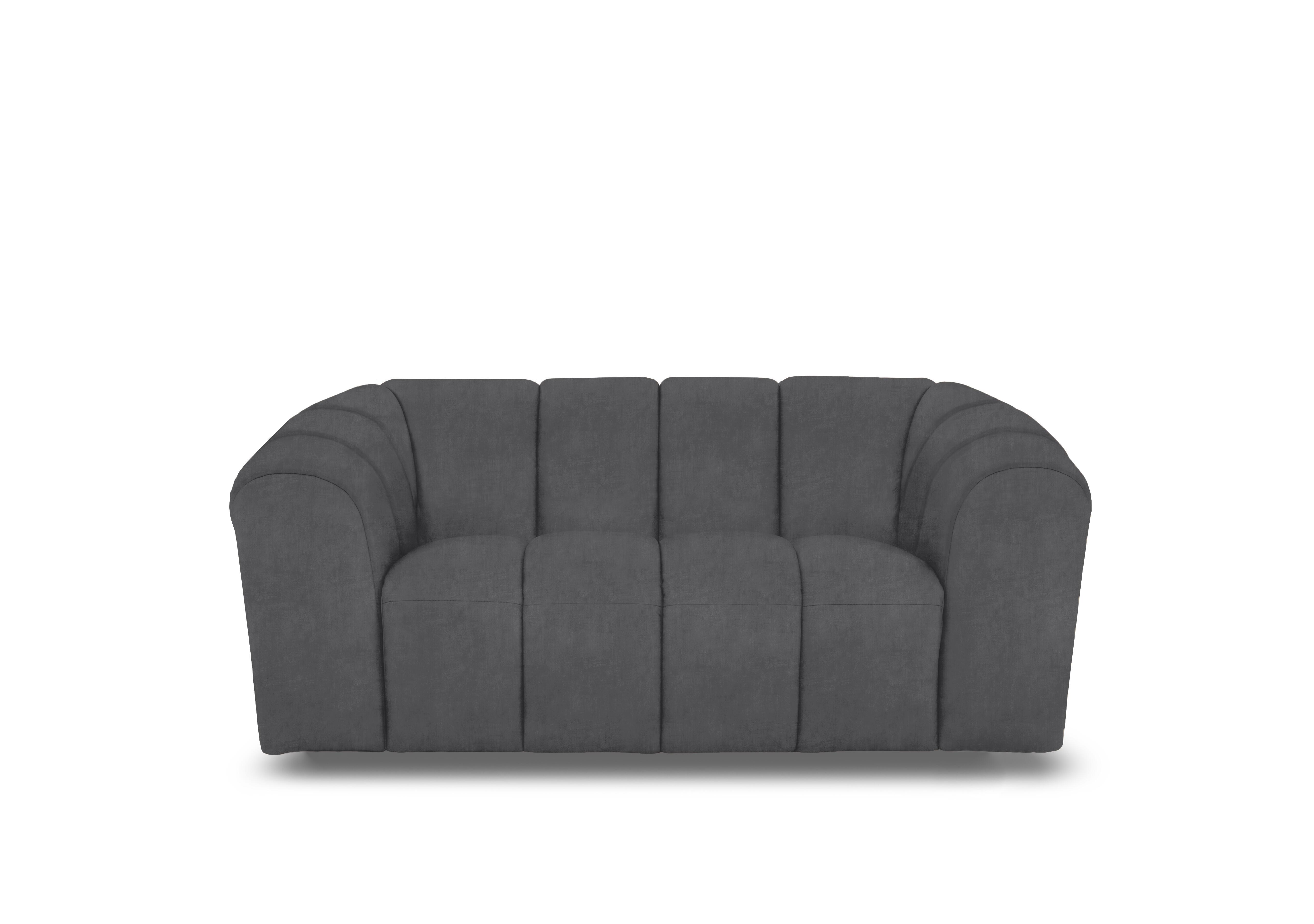 Rhianna 2 Seater Fabric Sofa in Manhattan Charcoal 58003 on Furniture Village