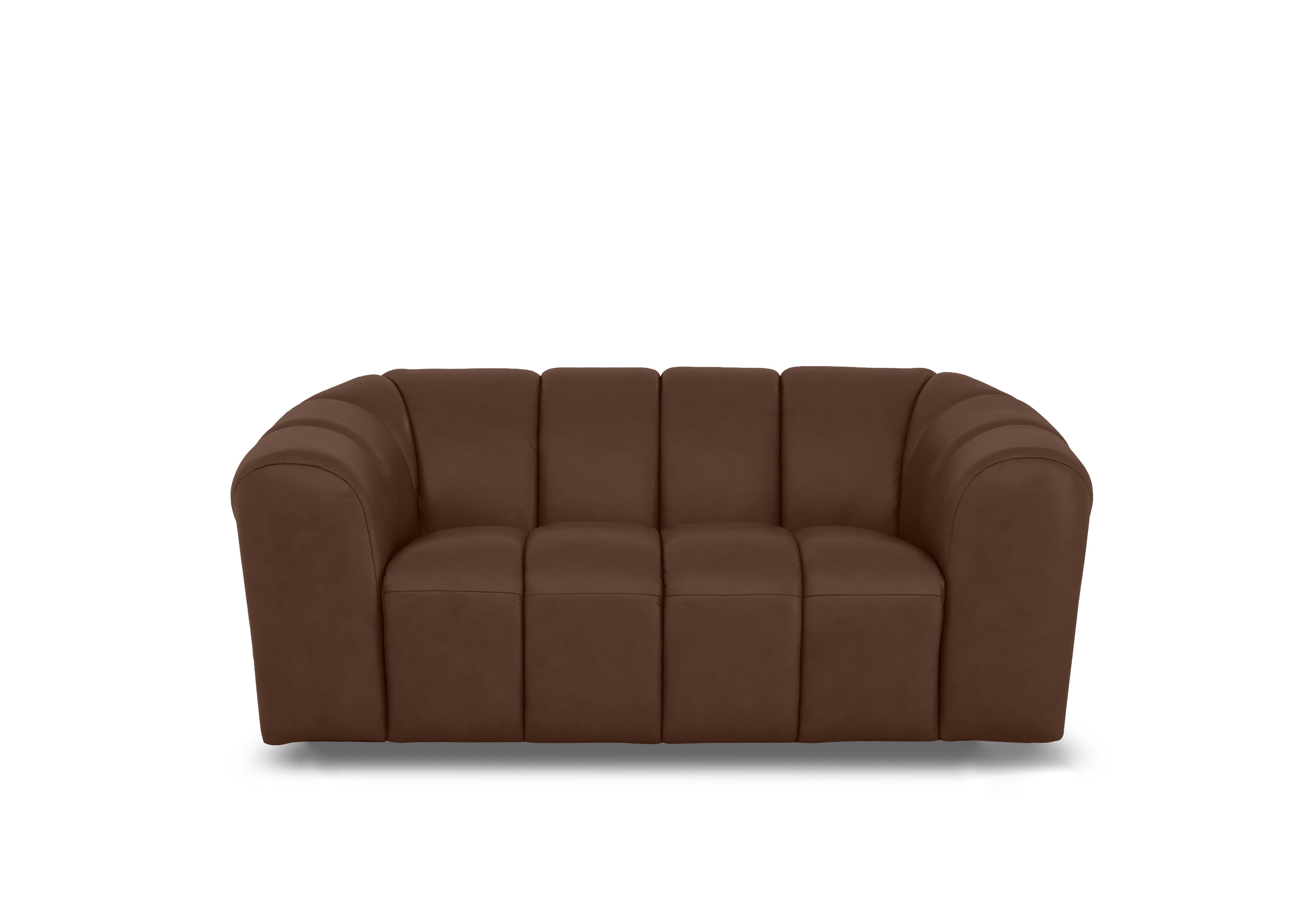 Rhianna 2 Seater Leather Sofa in Montana Chocolate Cat-60/08 on Furniture Village