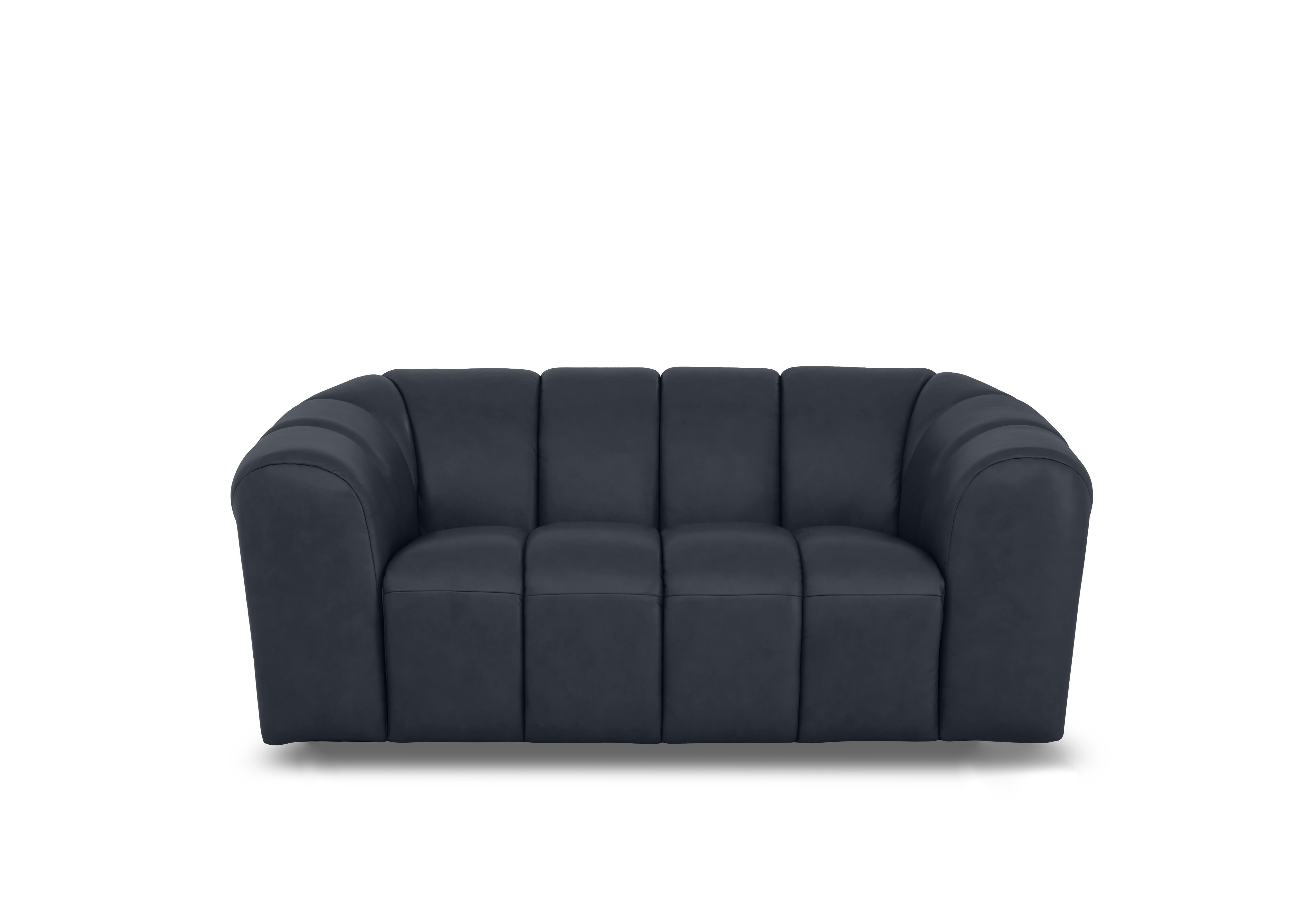 Rhianna 2 Seater Leather Sofa in Montana Navy Cat-60/24 on Furniture Village
