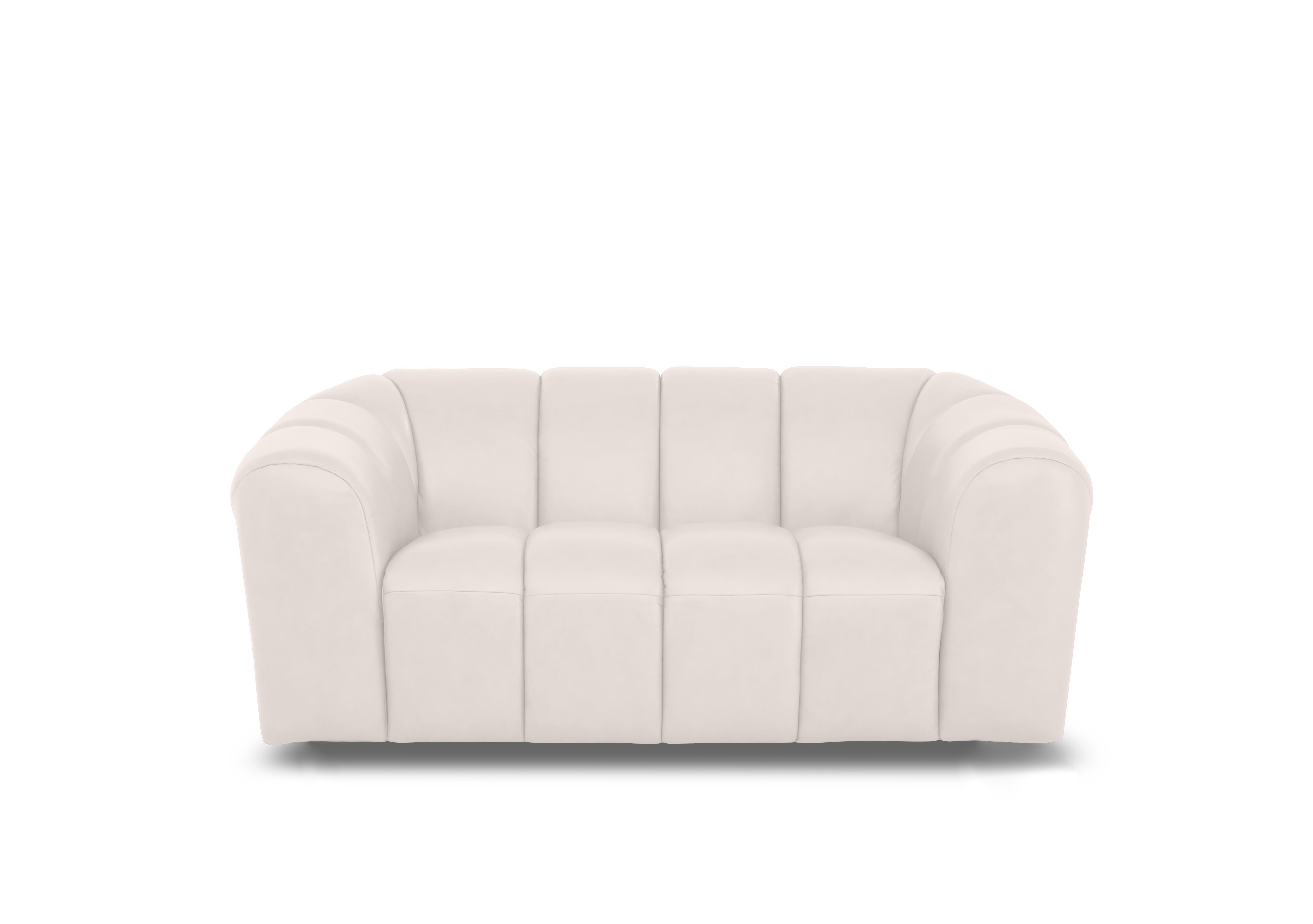 Rhianna 2 Seater Leather Sofa in Oslo Cotton Cat-40/13 on Furniture Village