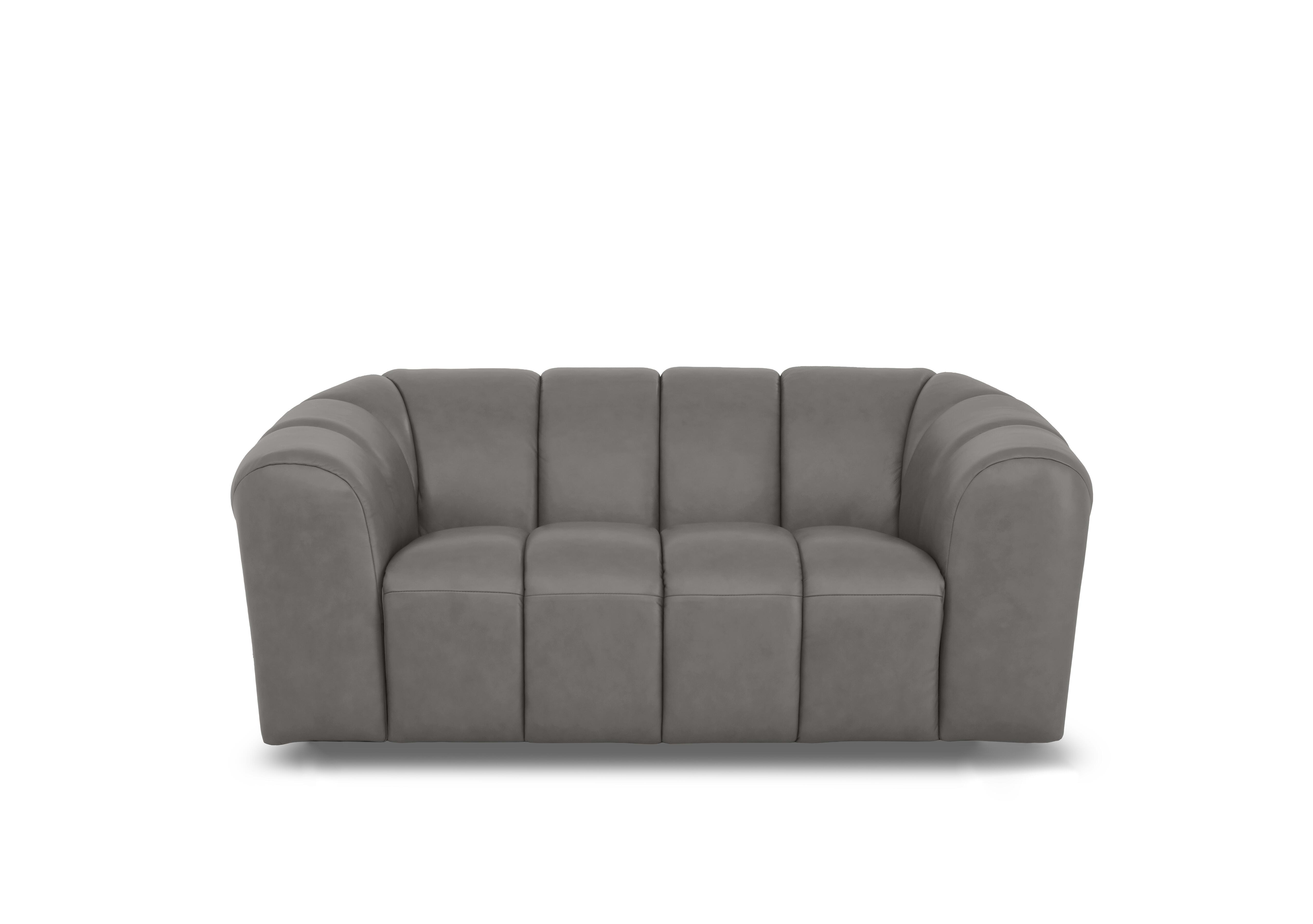 Rhianna 2 Seater Leather Sofa in Oslo Elephant Cat-40/15 on Furniture Village