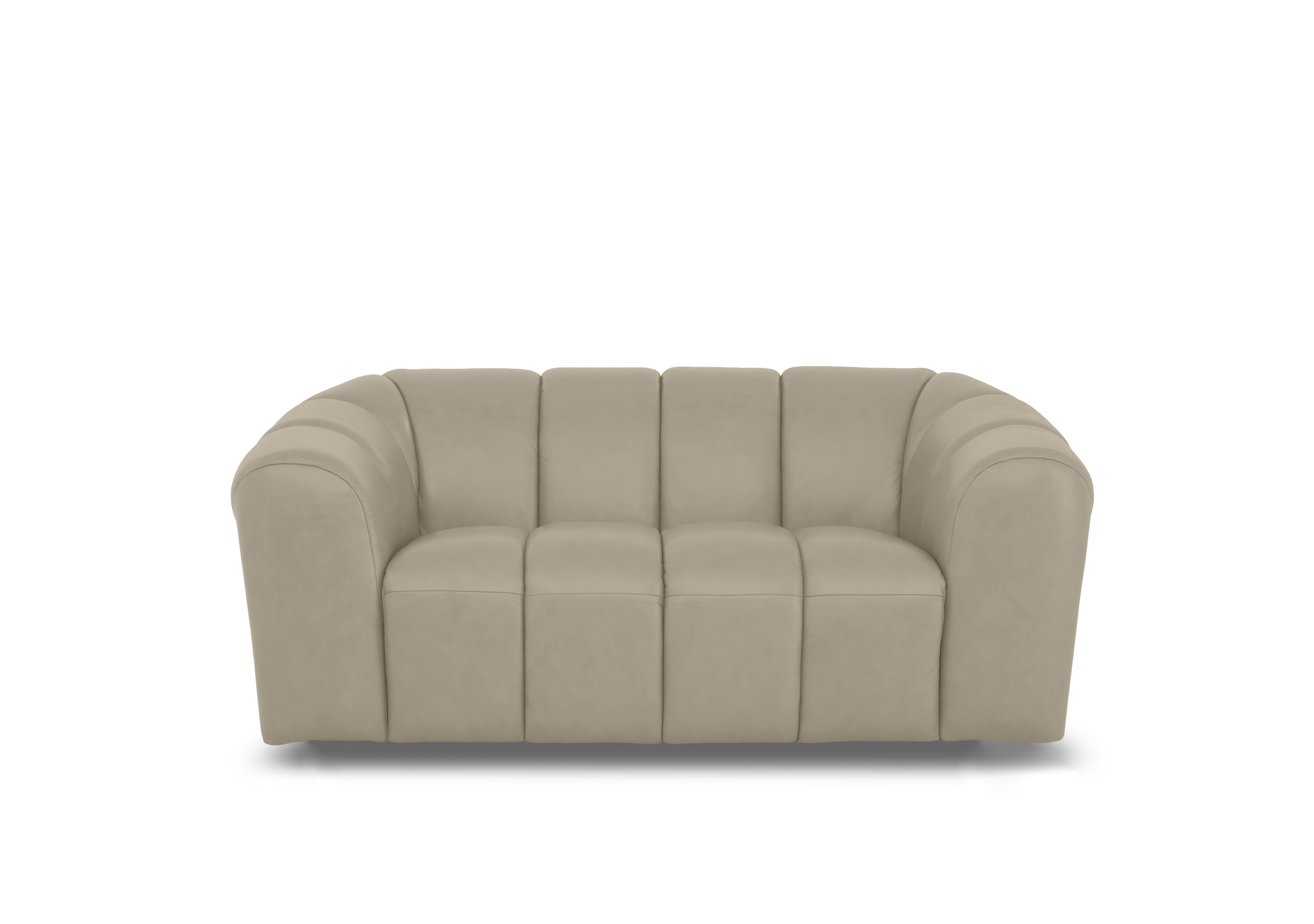 Rhianna 2 Seater Leather Sofa in Oslo Oyster Cat-40/08 on Furniture Village