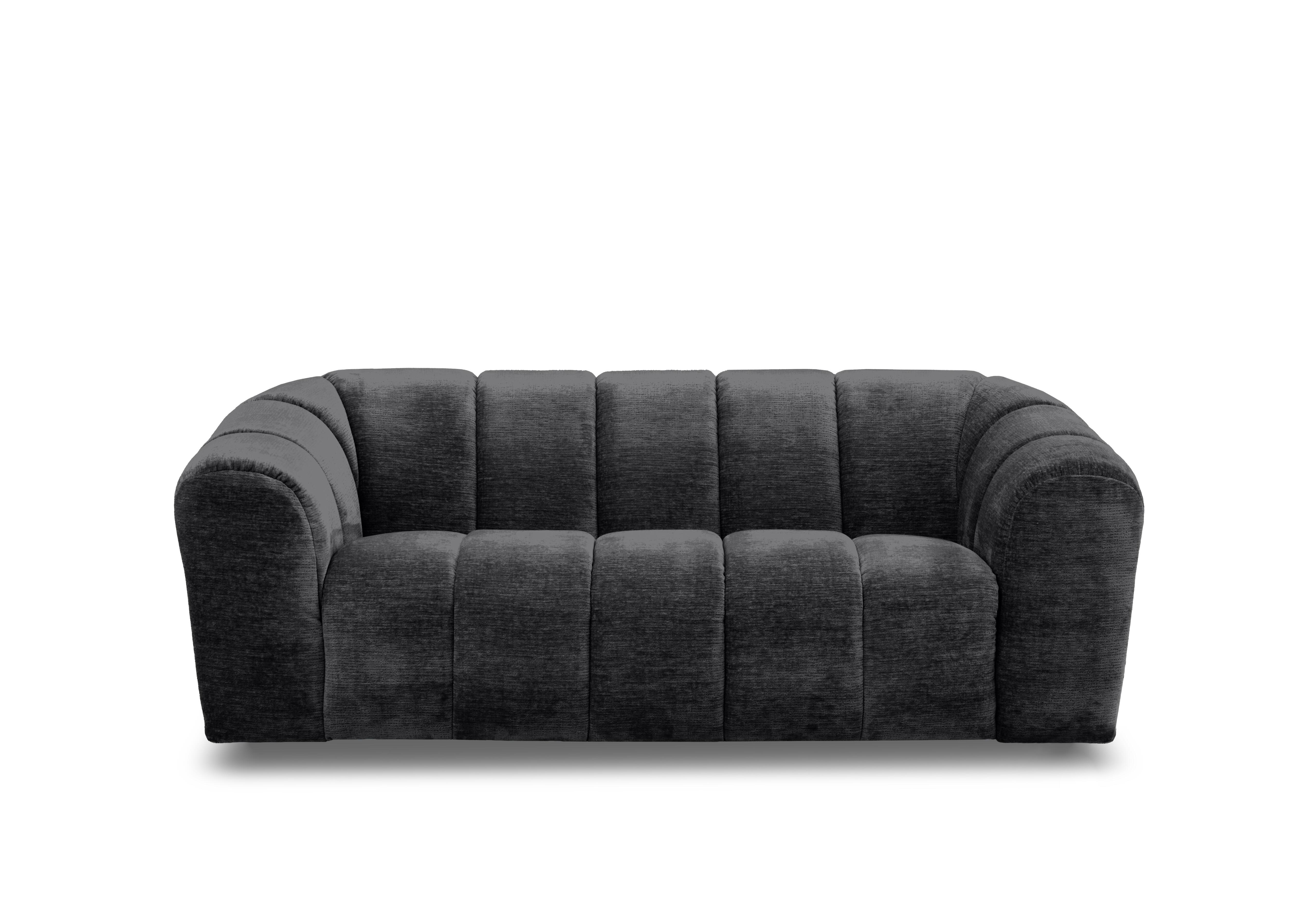 Rhianna Large 2 Seater Fabric Sofa in Aston Jet Black 47514 on Furniture Village