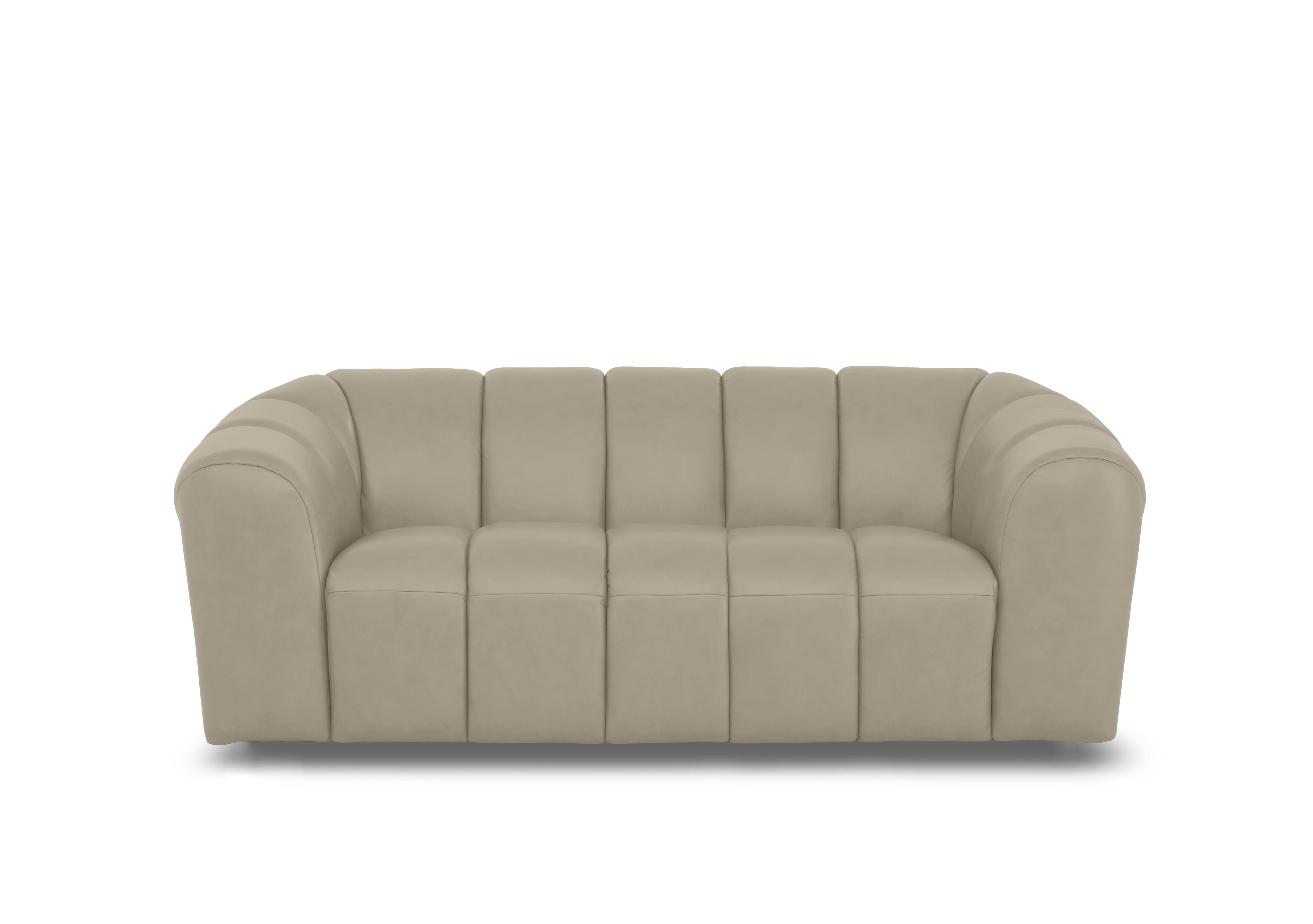 Rhianna Large 2 Seater Leather Sofa in Oslo Oyster Cat-40/08 on Furniture Village