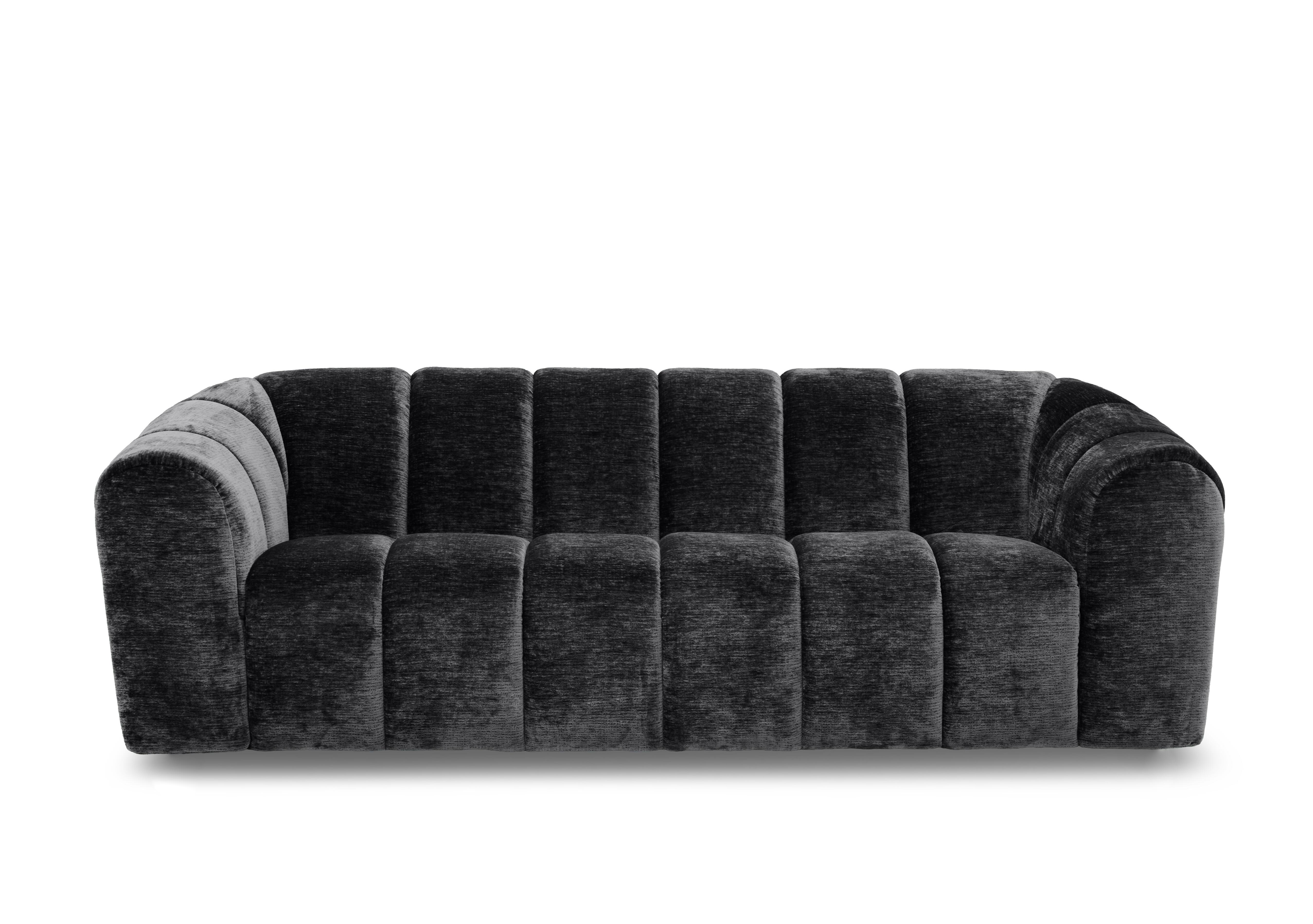 Rhianna 3 Seater Fabric Sofa in Aston Jet Black 47514 on Furniture Village
