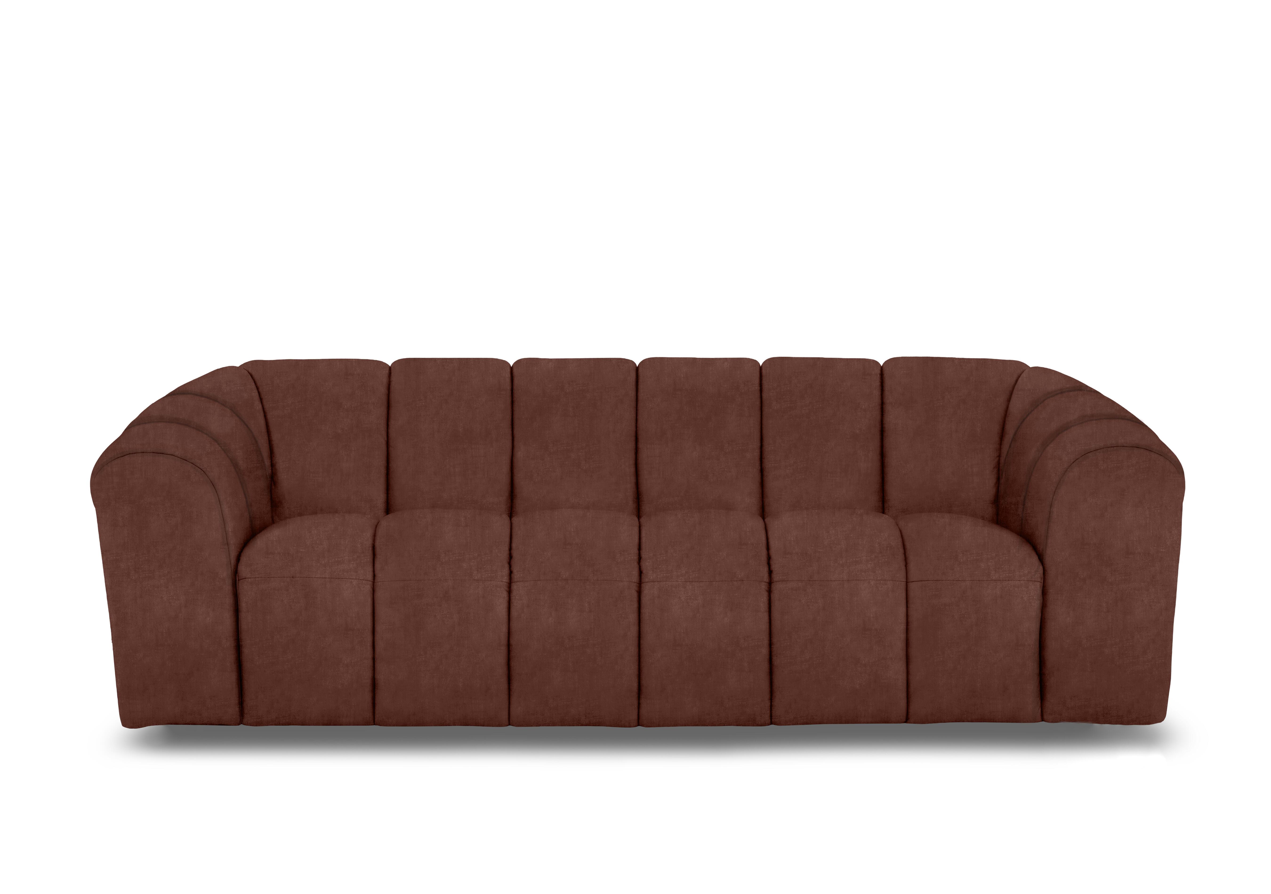 Rhianna 3 Seater Fabric Sofa in Manhattan Burnt Sienna 58008 on Furniture Village