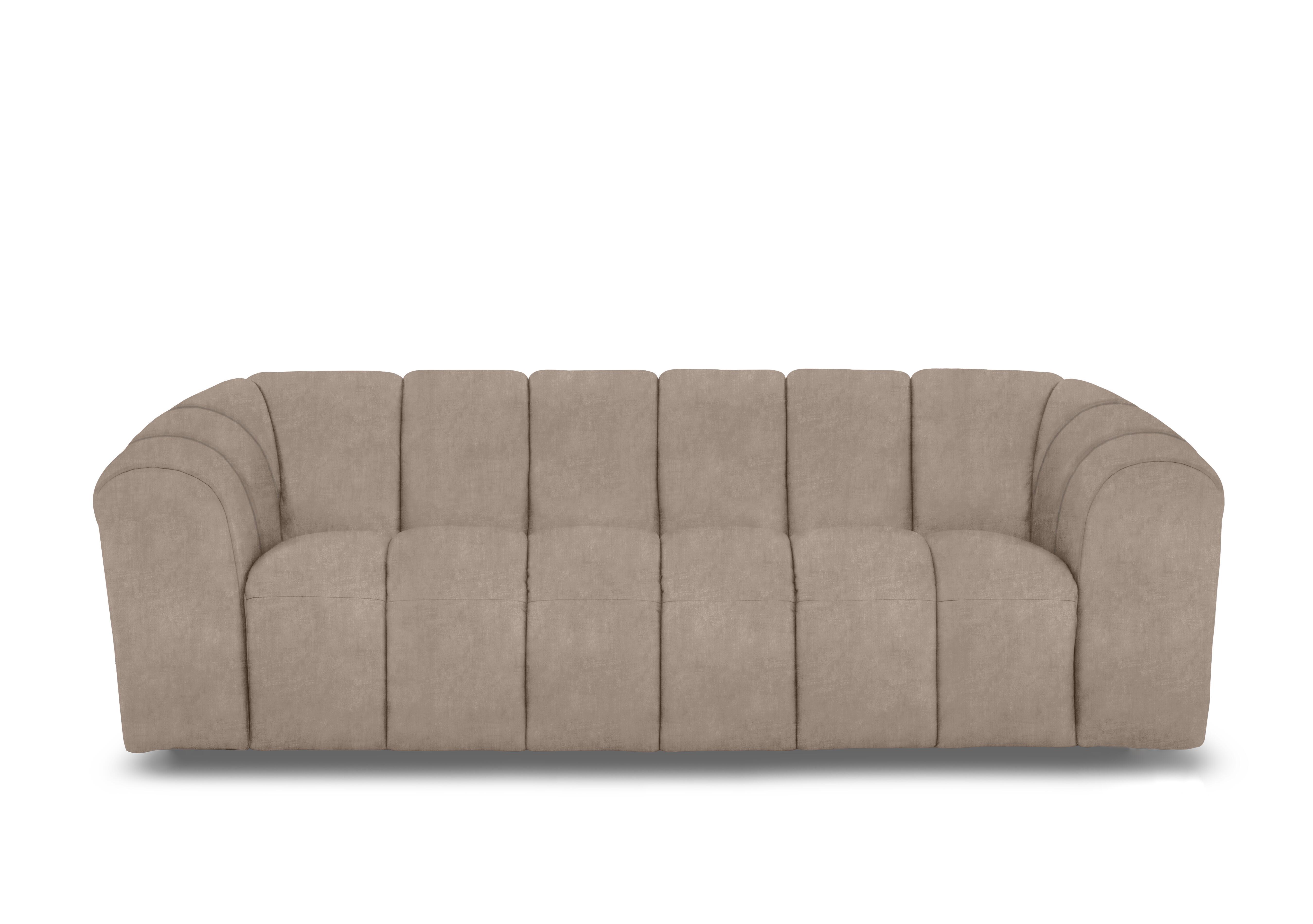 Rhianna 3 Seater Fabric Sofa in Manhattan Nutmeg 58005 on Furniture Village