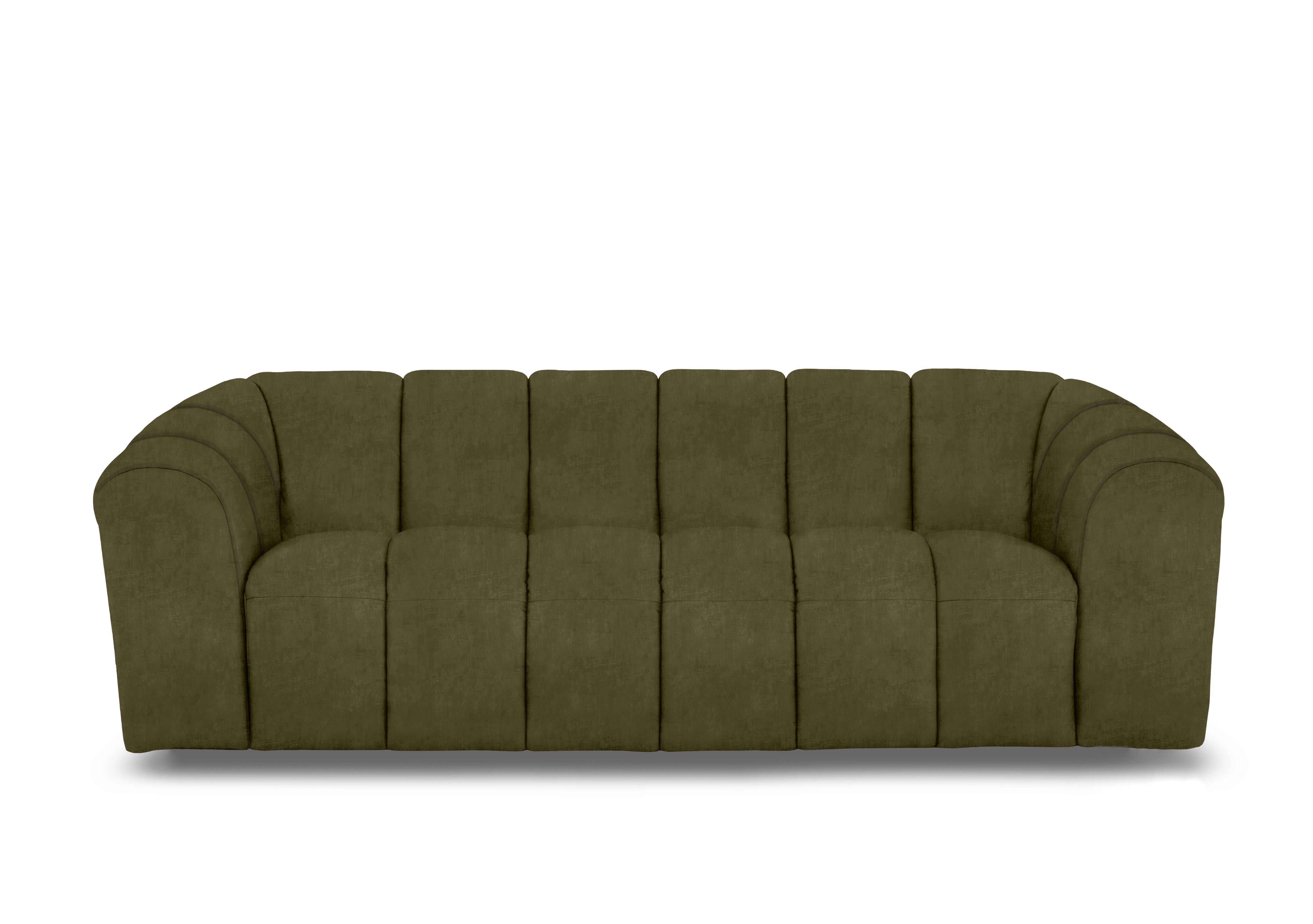 Rhianna 3 Seater Fabric Sofa in Manhattan Olive Green 58006 on Furniture Village