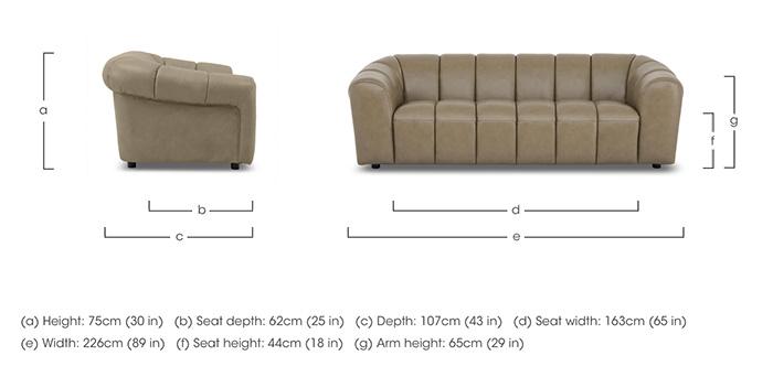 Rhianna 3 Seater Leather Sofa in  on Furniture Village