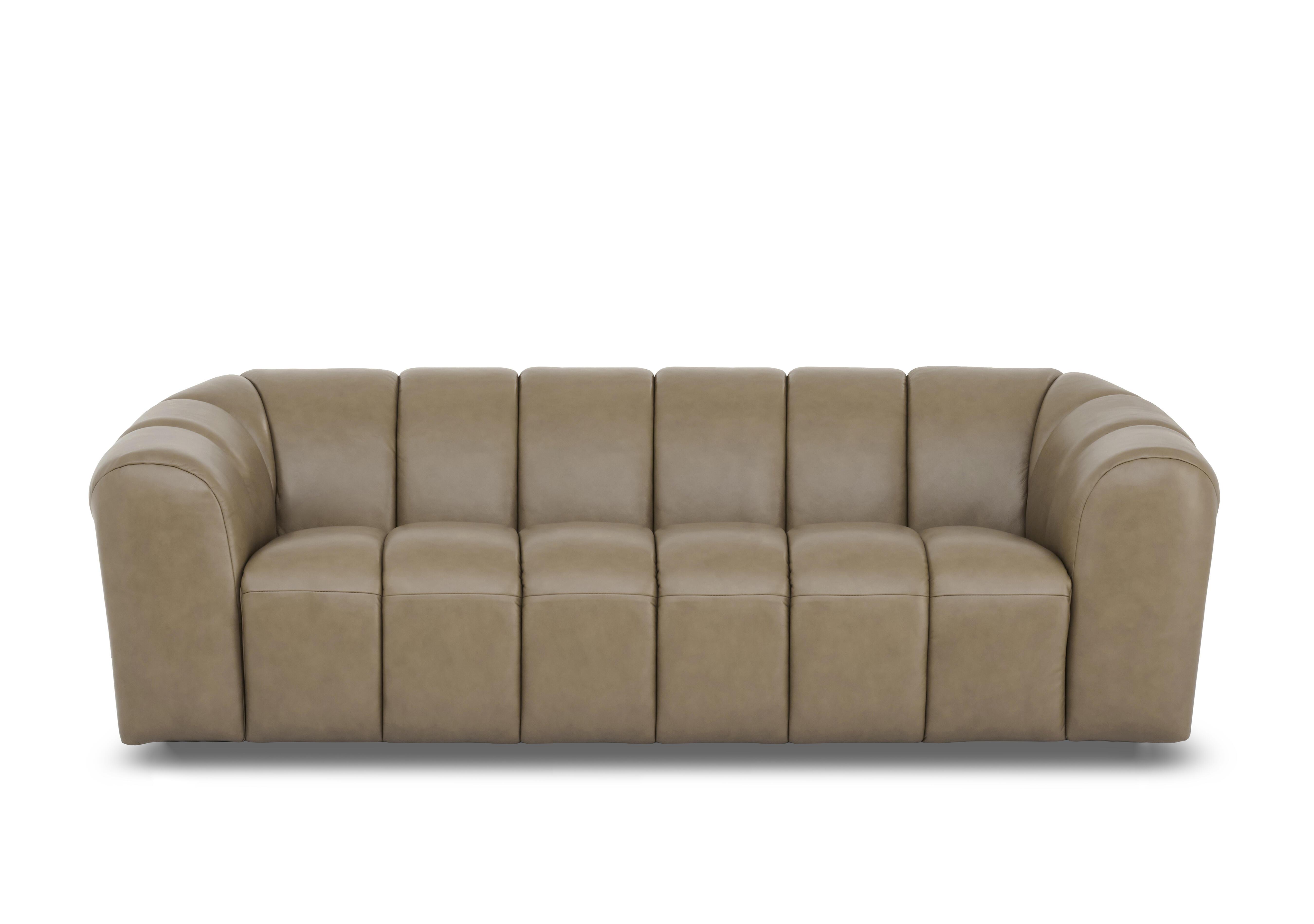 Rhianna 3 Seater Leather Sofa in Montana Barley Cat-60/06 on Furniture Village