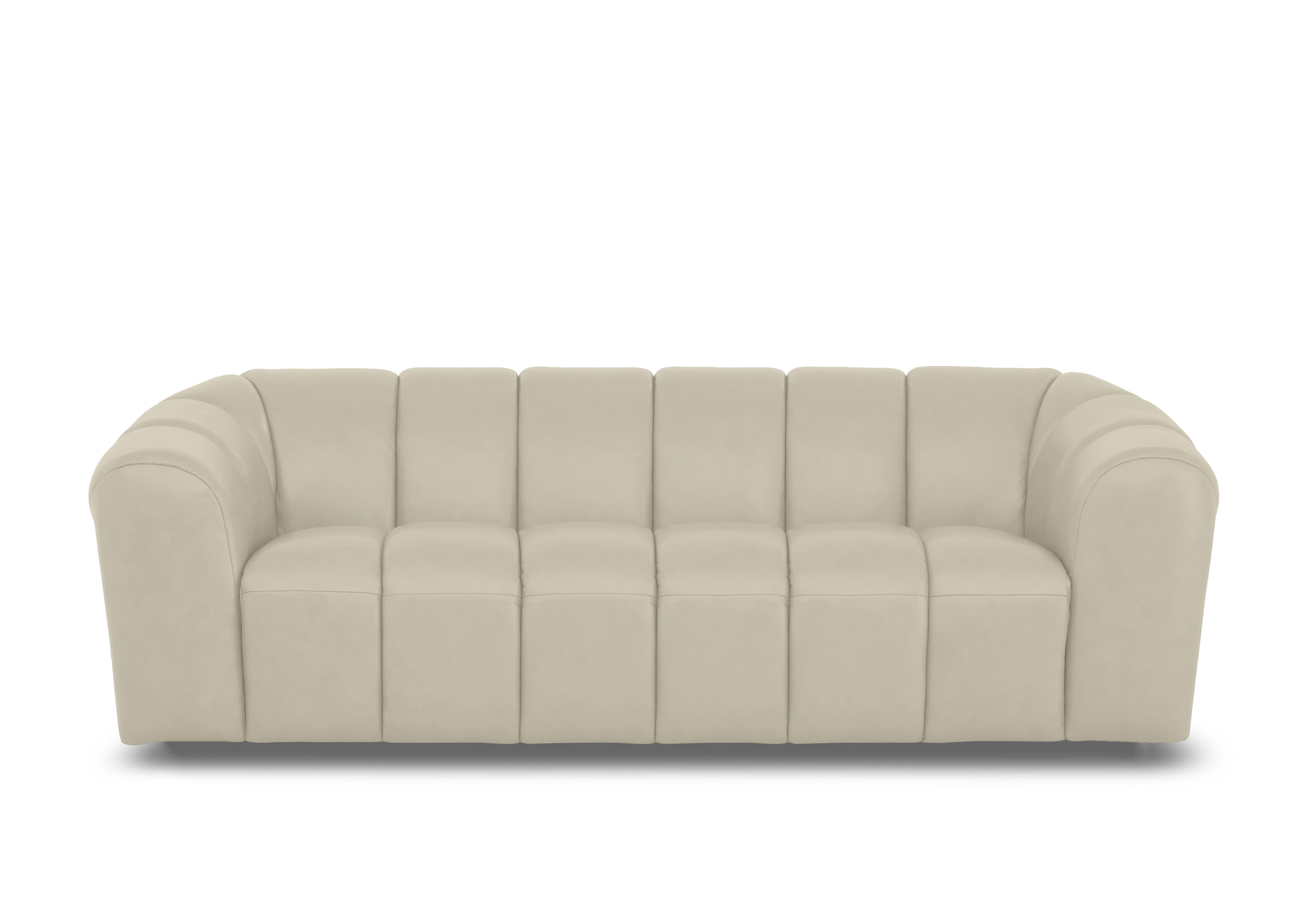 Rhianna 3 Seater Leather Sofa in Montana Bone China Cat-60/05 on Furniture Village