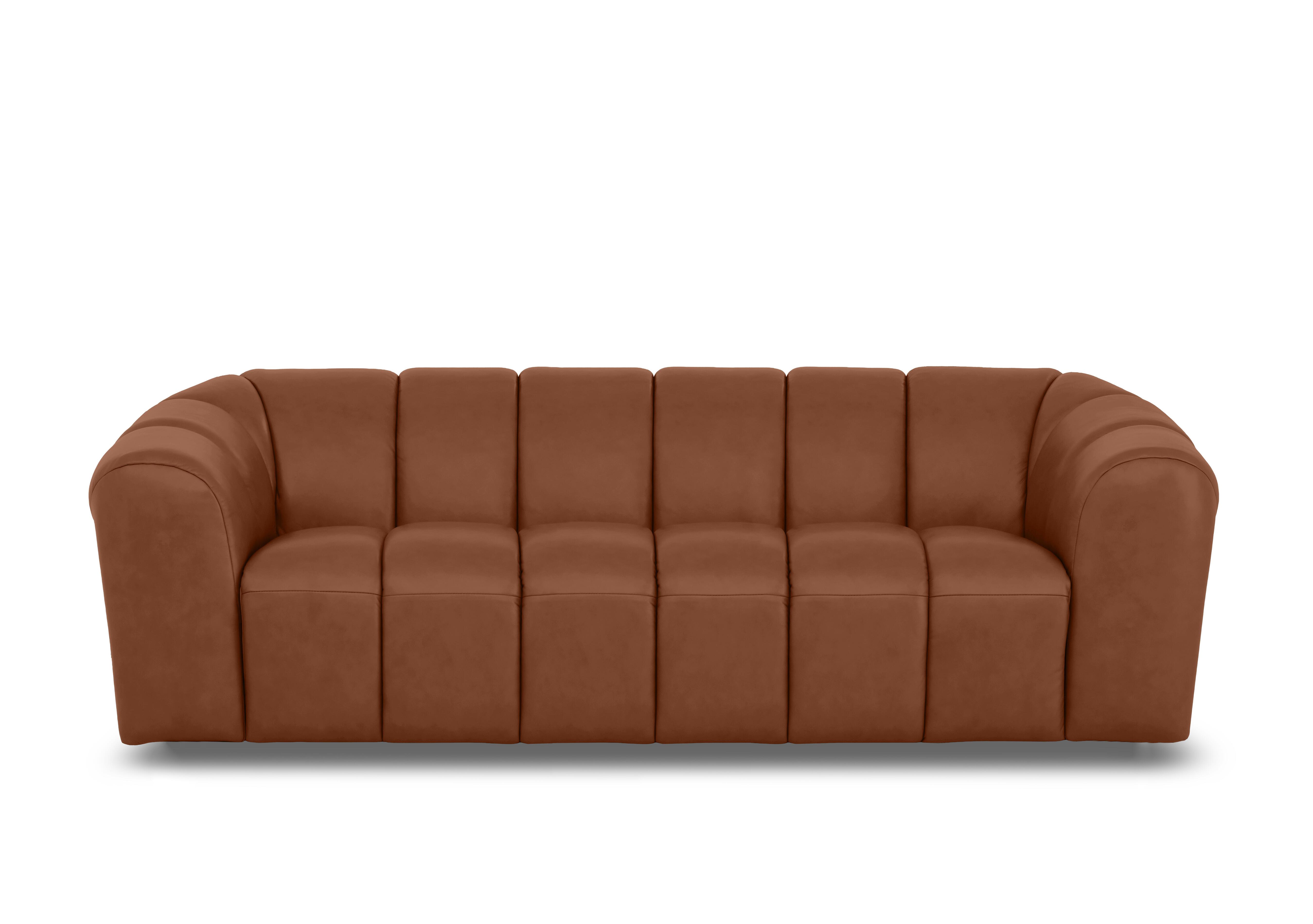Rhianna 3 Seater Leather Sofa in Montana Butterscotch Cat-60/07 on Furniture Village