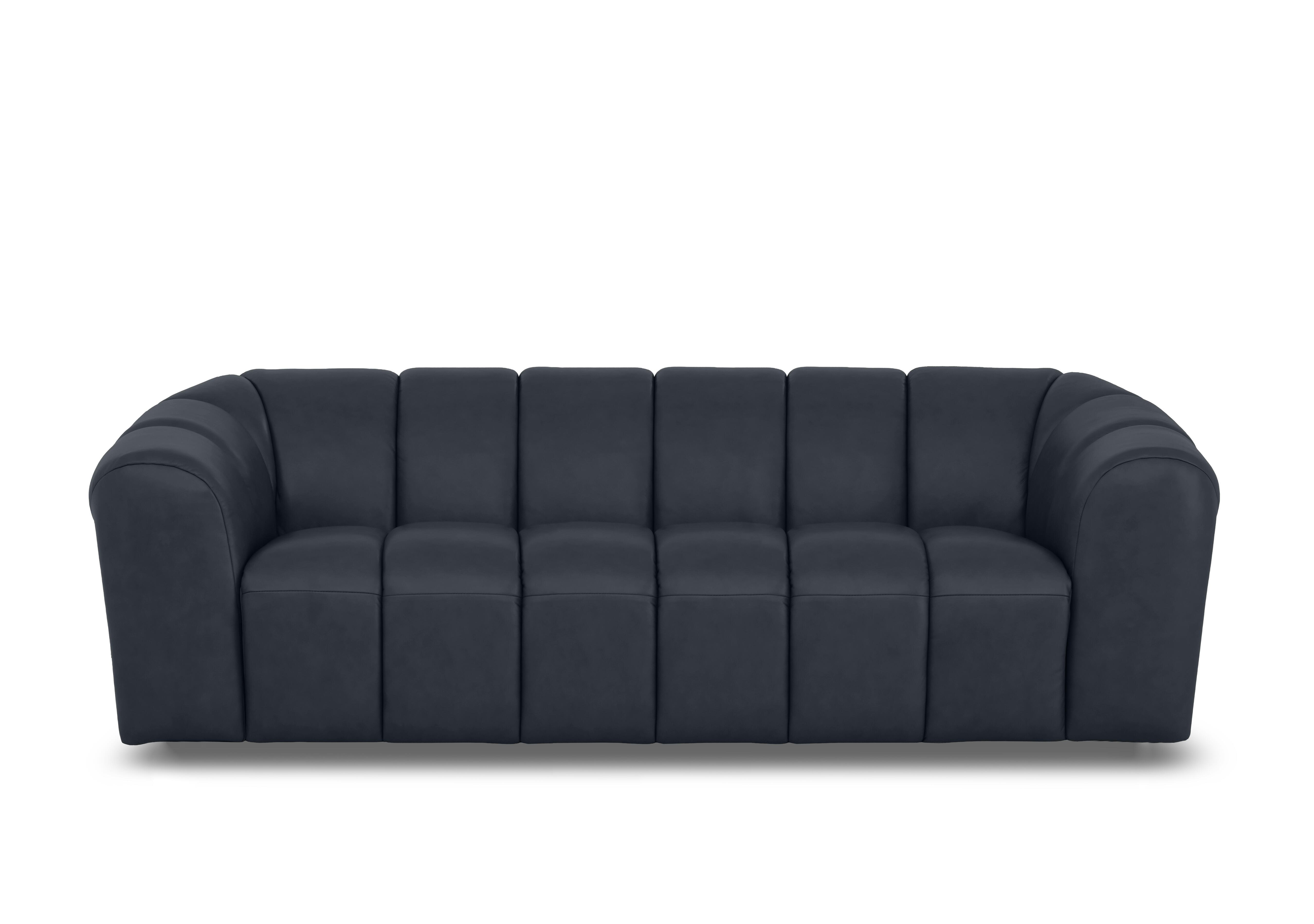 Rhianna 3 Seater Leather Sofa in Montana Navy Cat-60/24 on Furniture Village