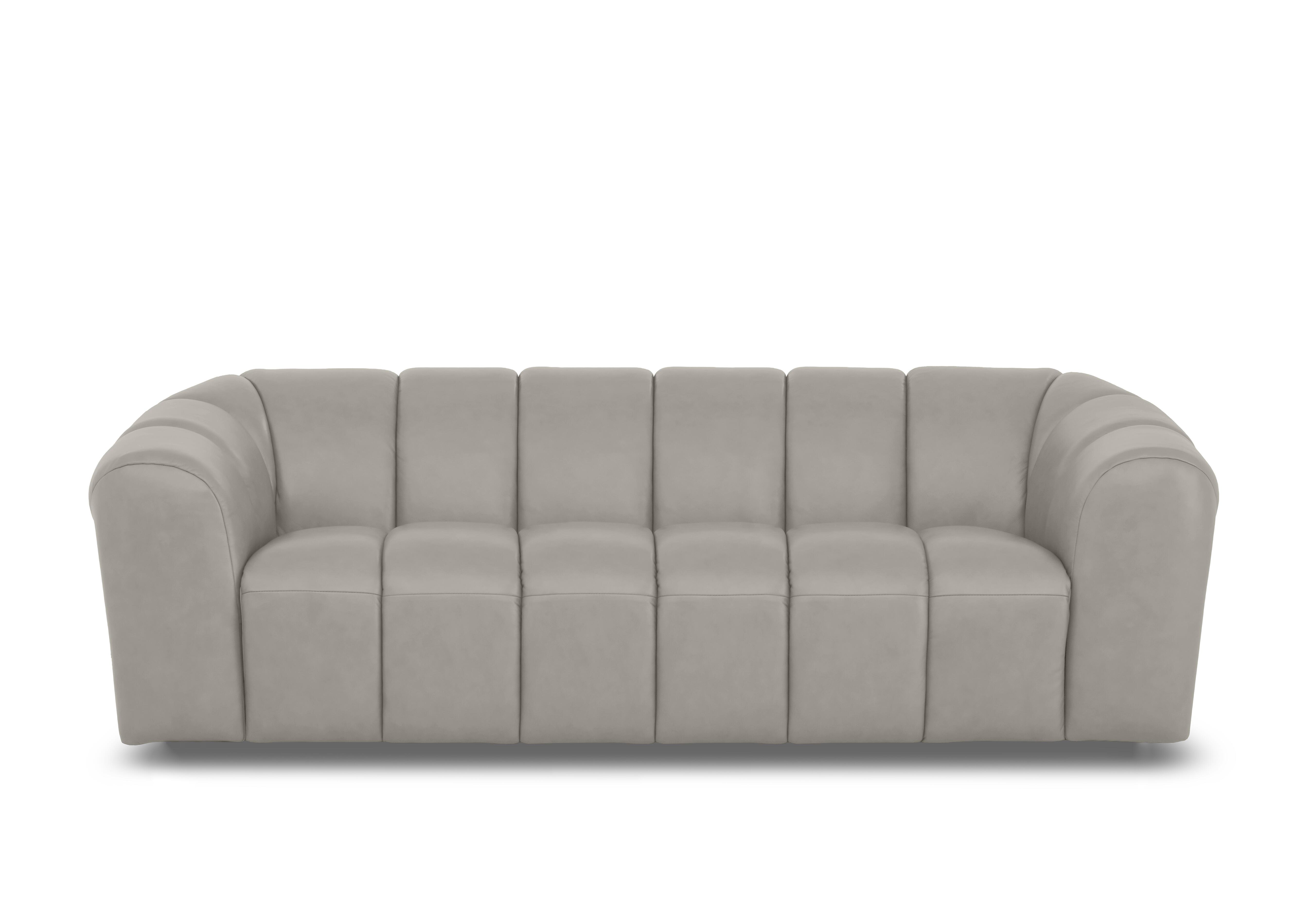 Rhianna 3 Seater Leather Sofa in Montana New Grey Cat-60/28 on Furniture Village