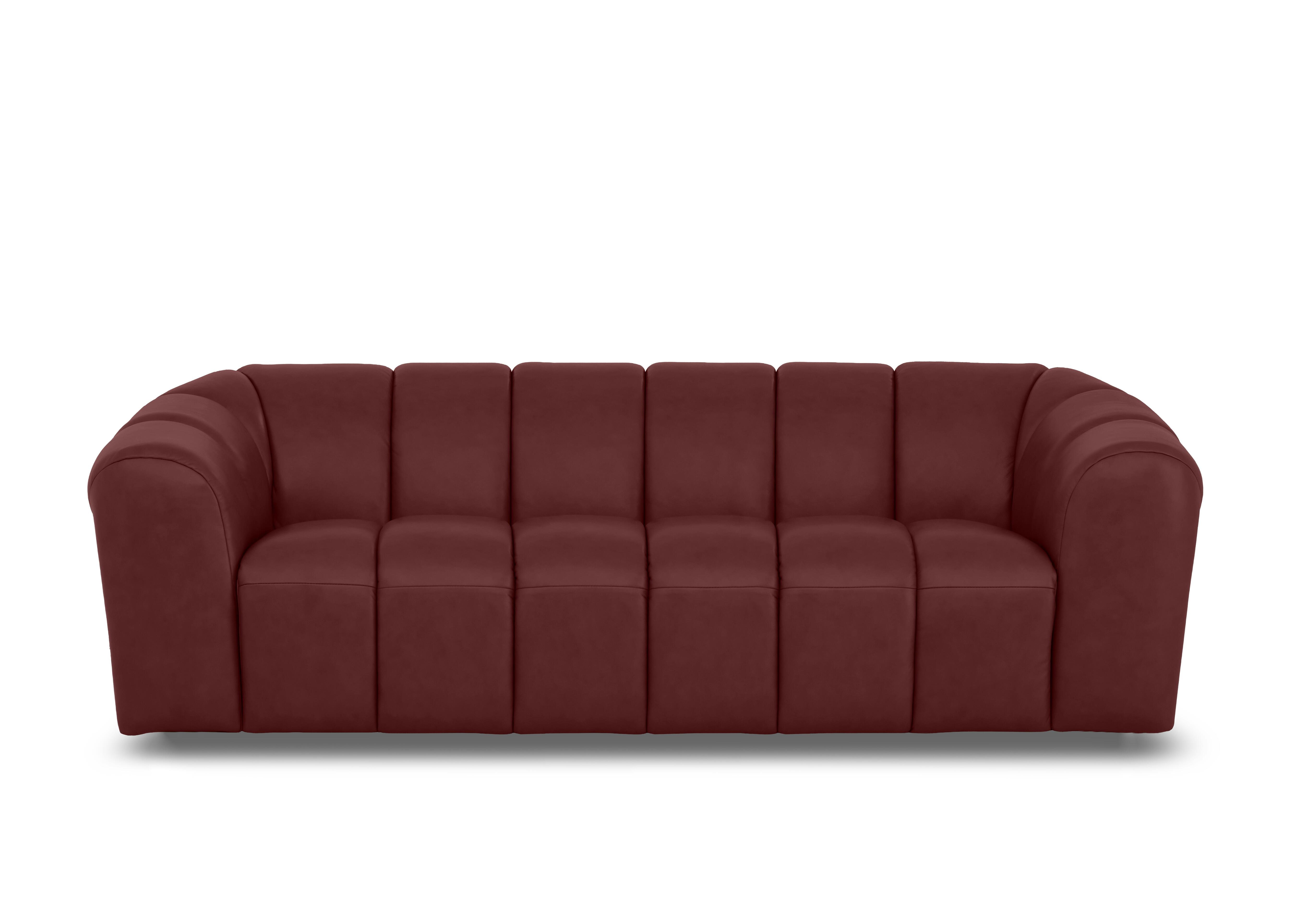 Rhianna 3 Seater Leather Sofa in Montana Ruby Cat-60/15 on Furniture Village