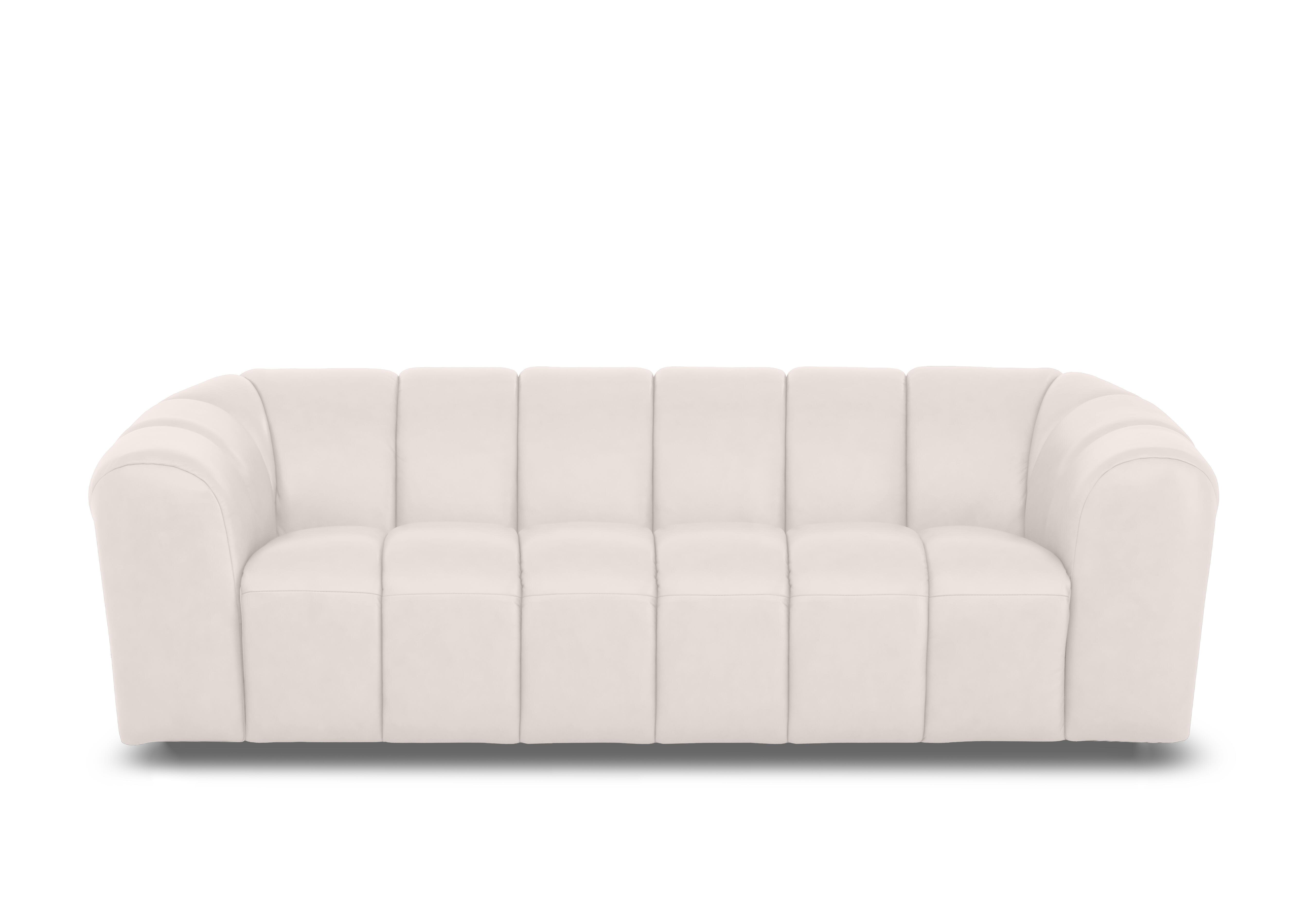 Rhianna 3 Seater Leather Sofa in Oslo Cotton Cat-40/13 on Furniture Village