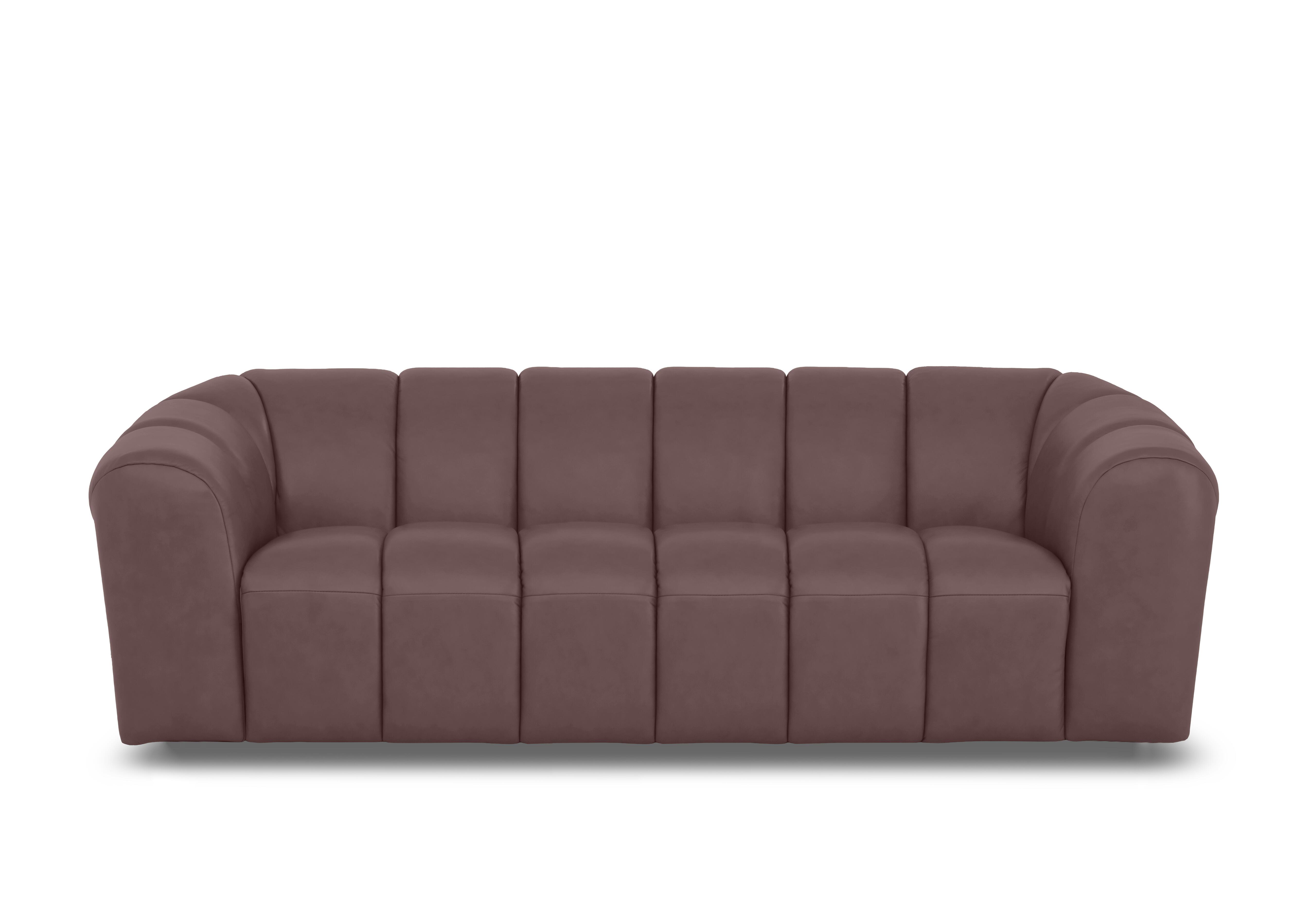 Rhianna 3 Seater Leather Sofa in Oslo Mulberry Cat-40/30 on Furniture Village