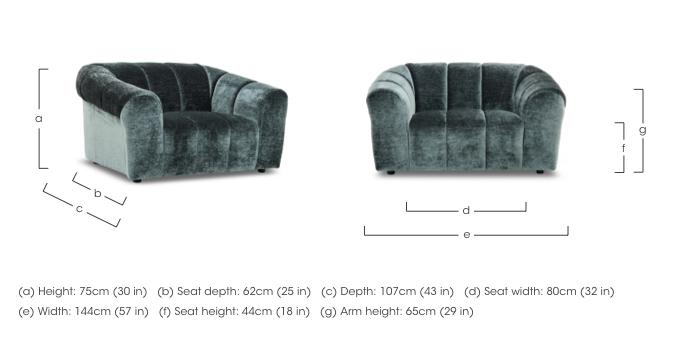 Rhianna Fabric Cuddler Chair in  on Furniture Village