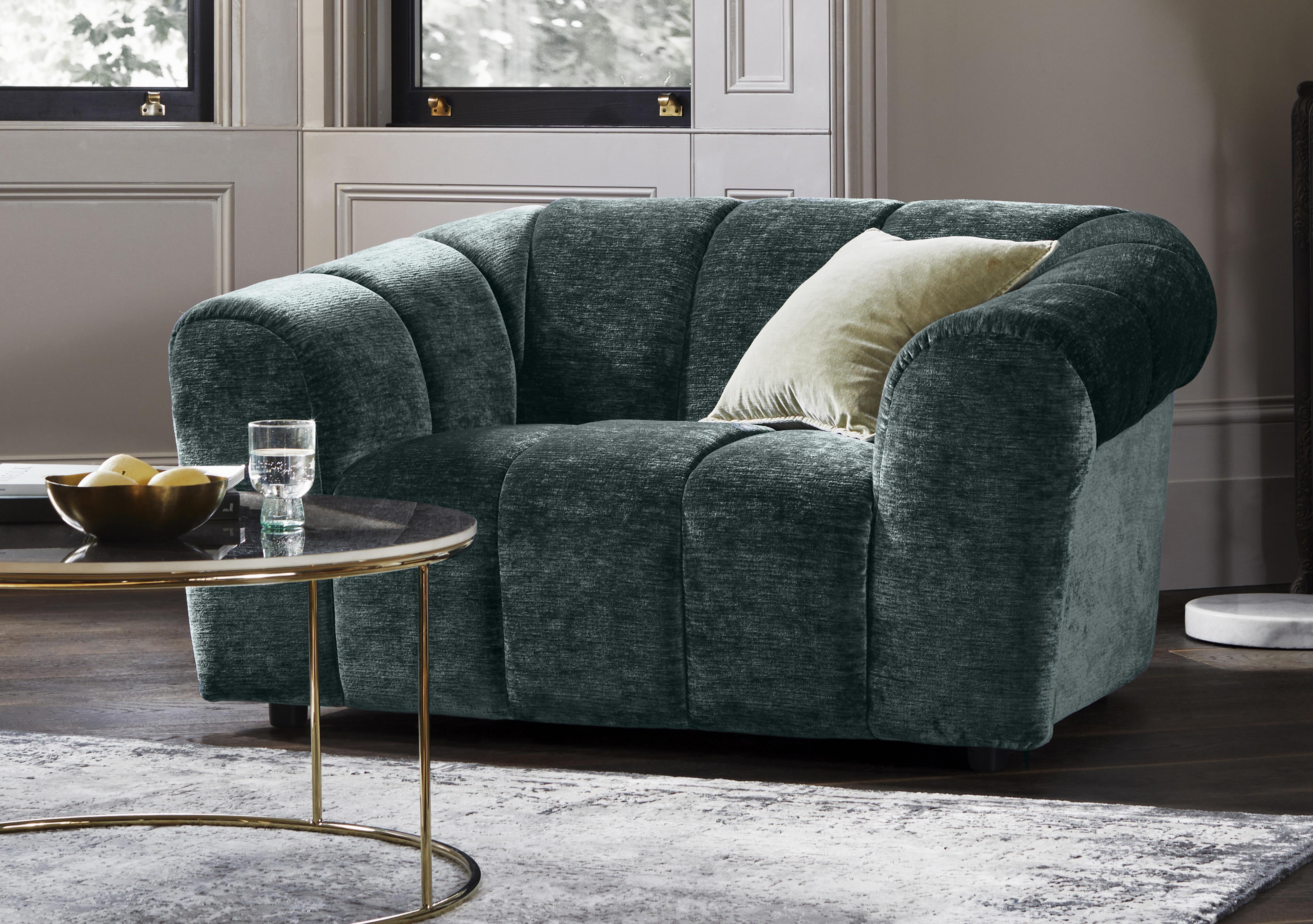 Rhianna Fabric Cuddler Chair in  on Furniture Village