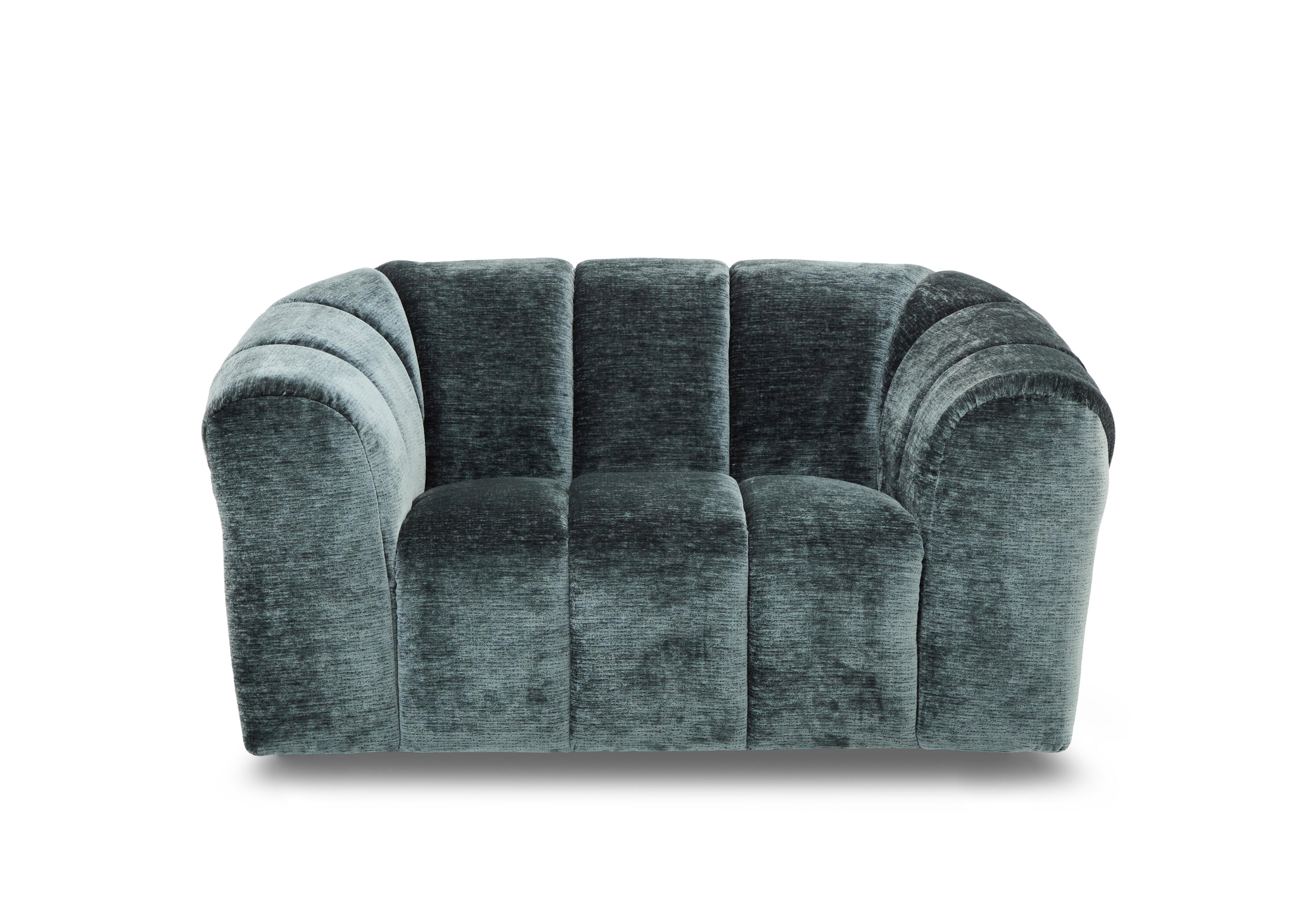 Rhianna Fabric Cuddler Chair in Aston Seafoam 47520 on Furniture Village