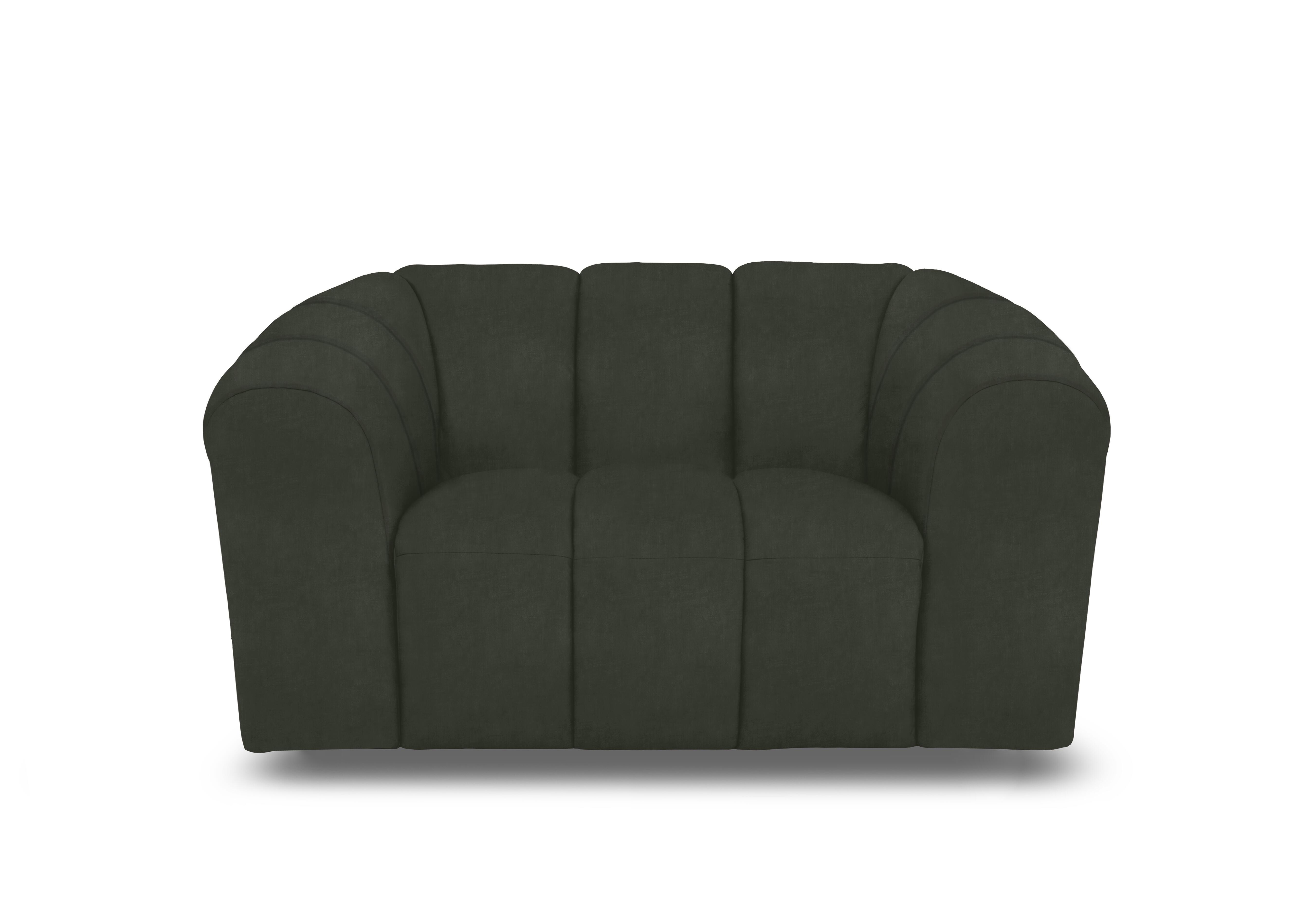 Rhianna Fabric Cuddler Chair in Manhattan Pine 58001 on Furniture Village