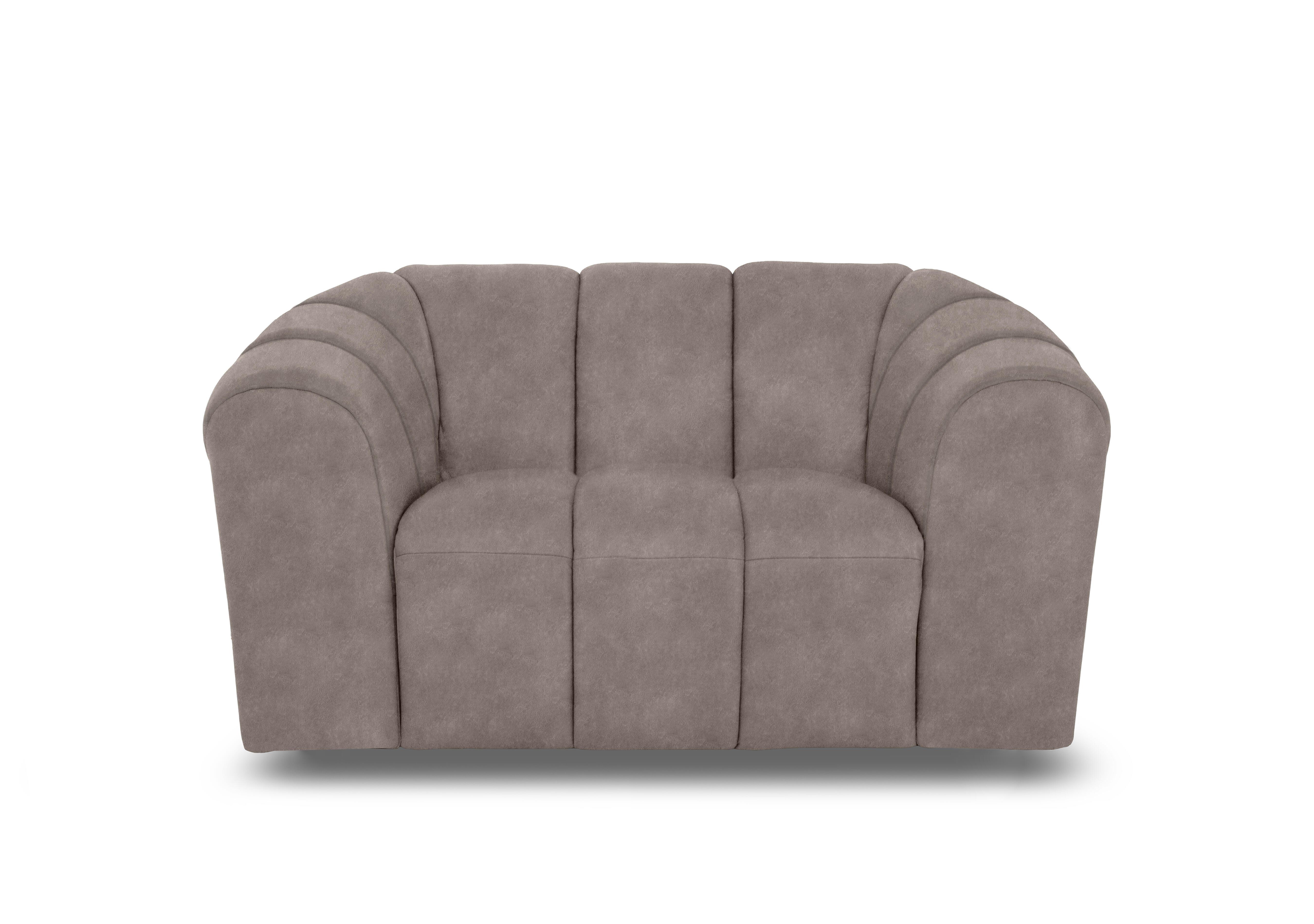 Rhianna Fabric Cuddler Chair in Marble Charcoal Grey 18175 on Furniture Village