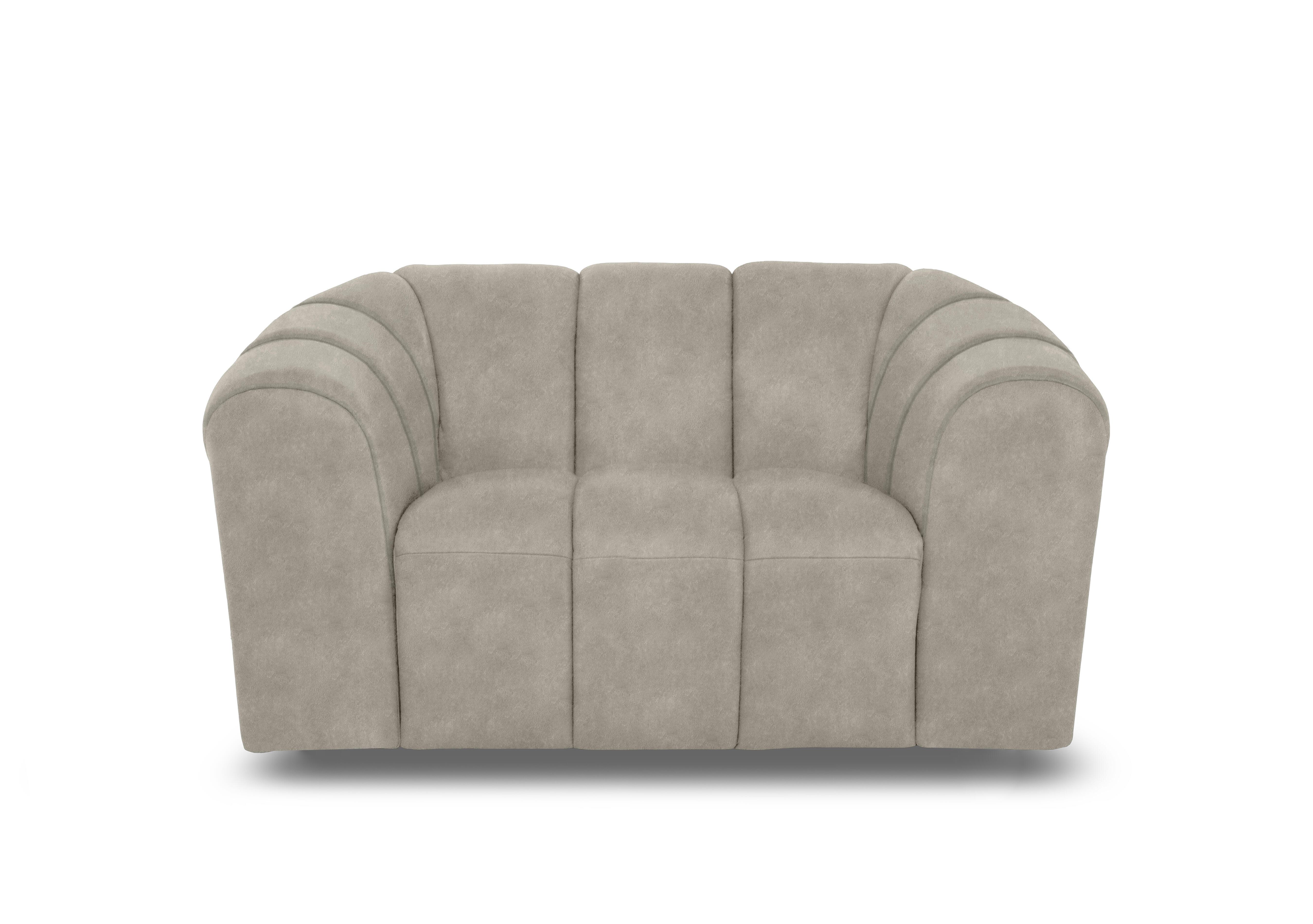 Rhianna Fabric Cuddler Chair in Marble Cream 18177 on Furniture Village