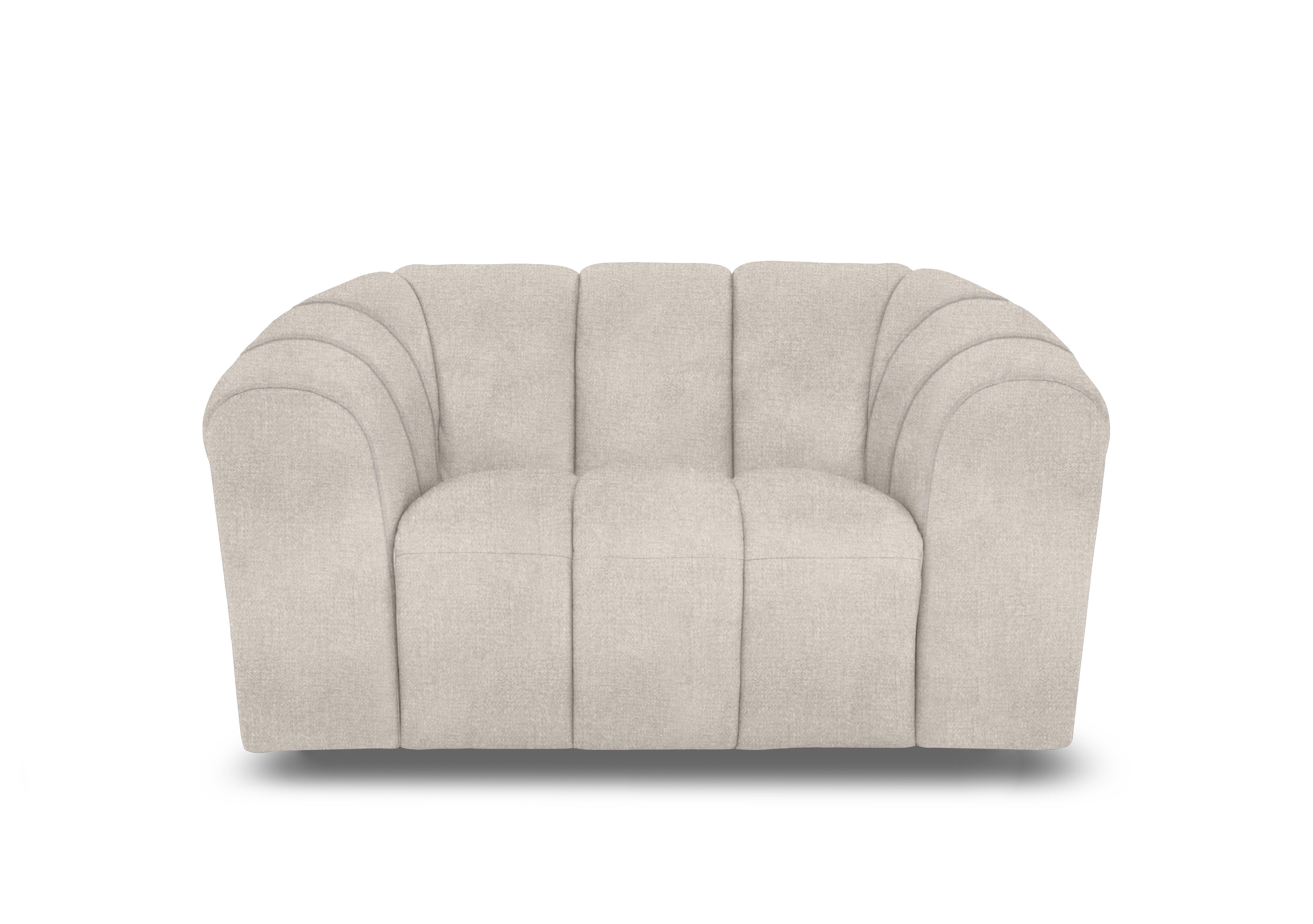 Rhianna Fabric Cuddler Chair in Oxford Ivory 94001 on Furniture Village