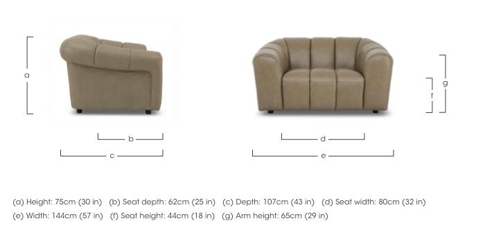 Rhianna Leather Cuddler Chair in  on Furniture Village