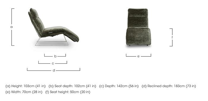 Rhianna Fabric Power Recliner Chaise Chair in  on Furniture Village