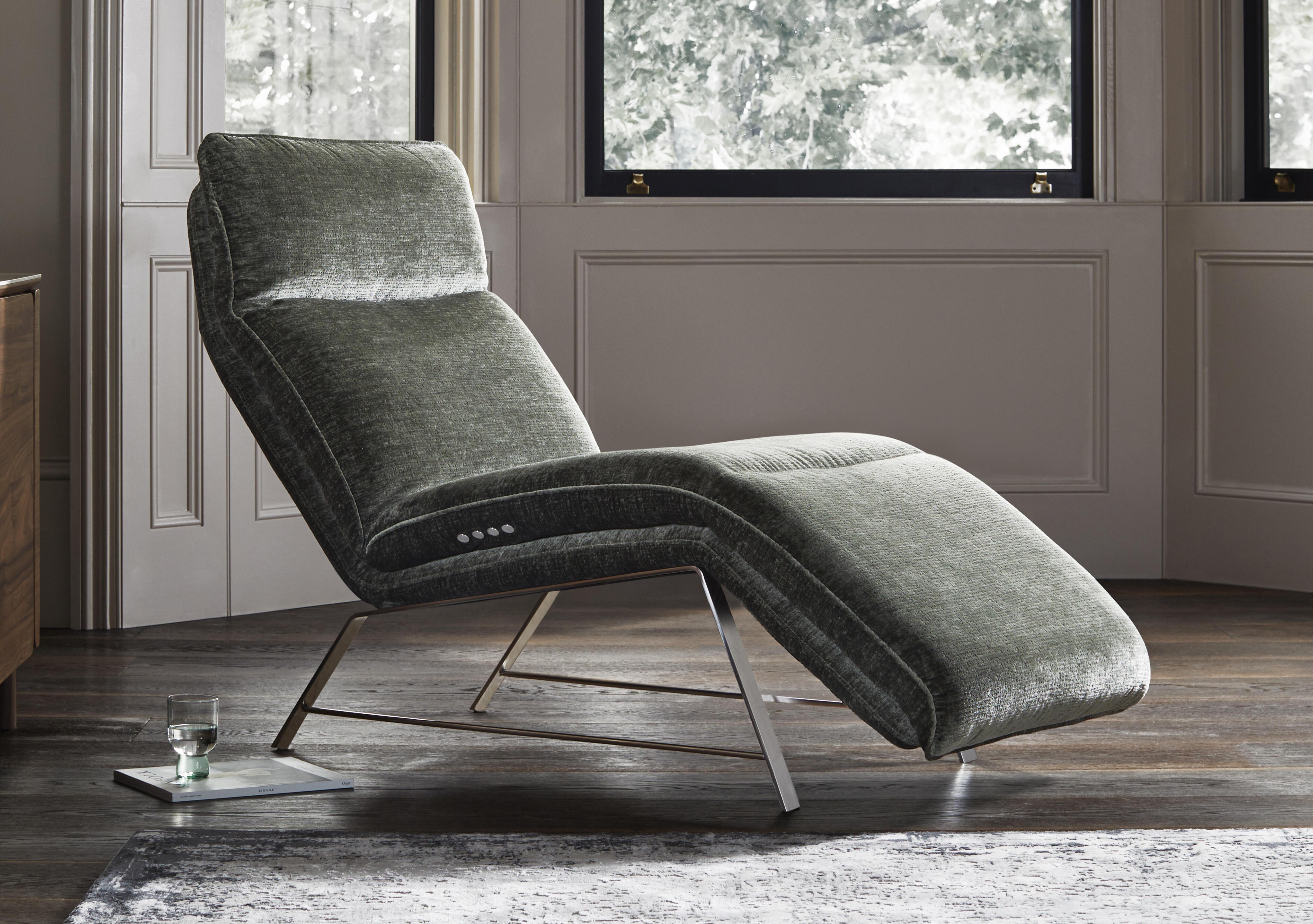 Rhianna Fabric Power Recliner Chaise Chair in  on Furniture Village