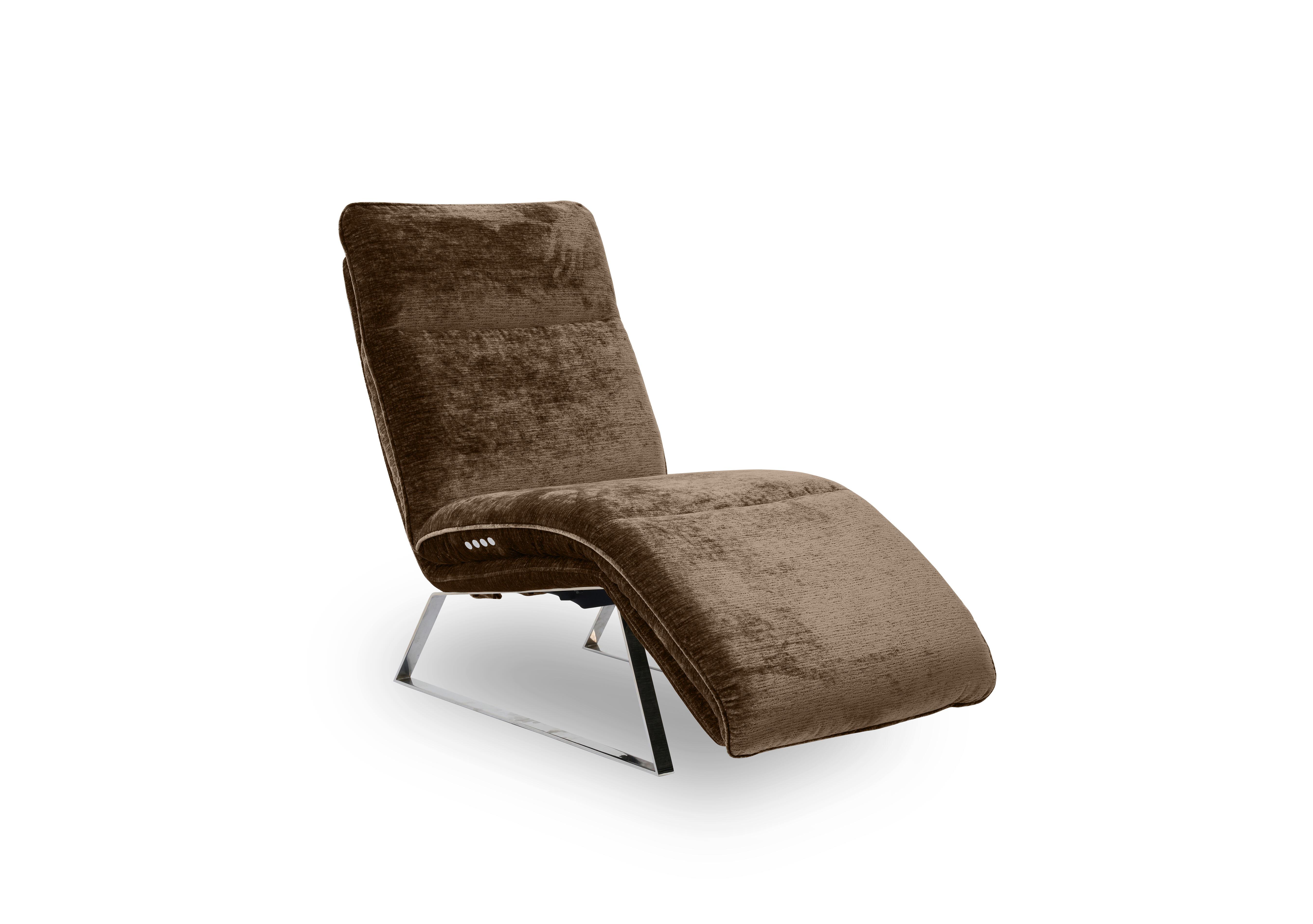 Rhianna Fabric Power Recliner Chaise Chair in Aston Chocolate 47524 on Furniture Village
