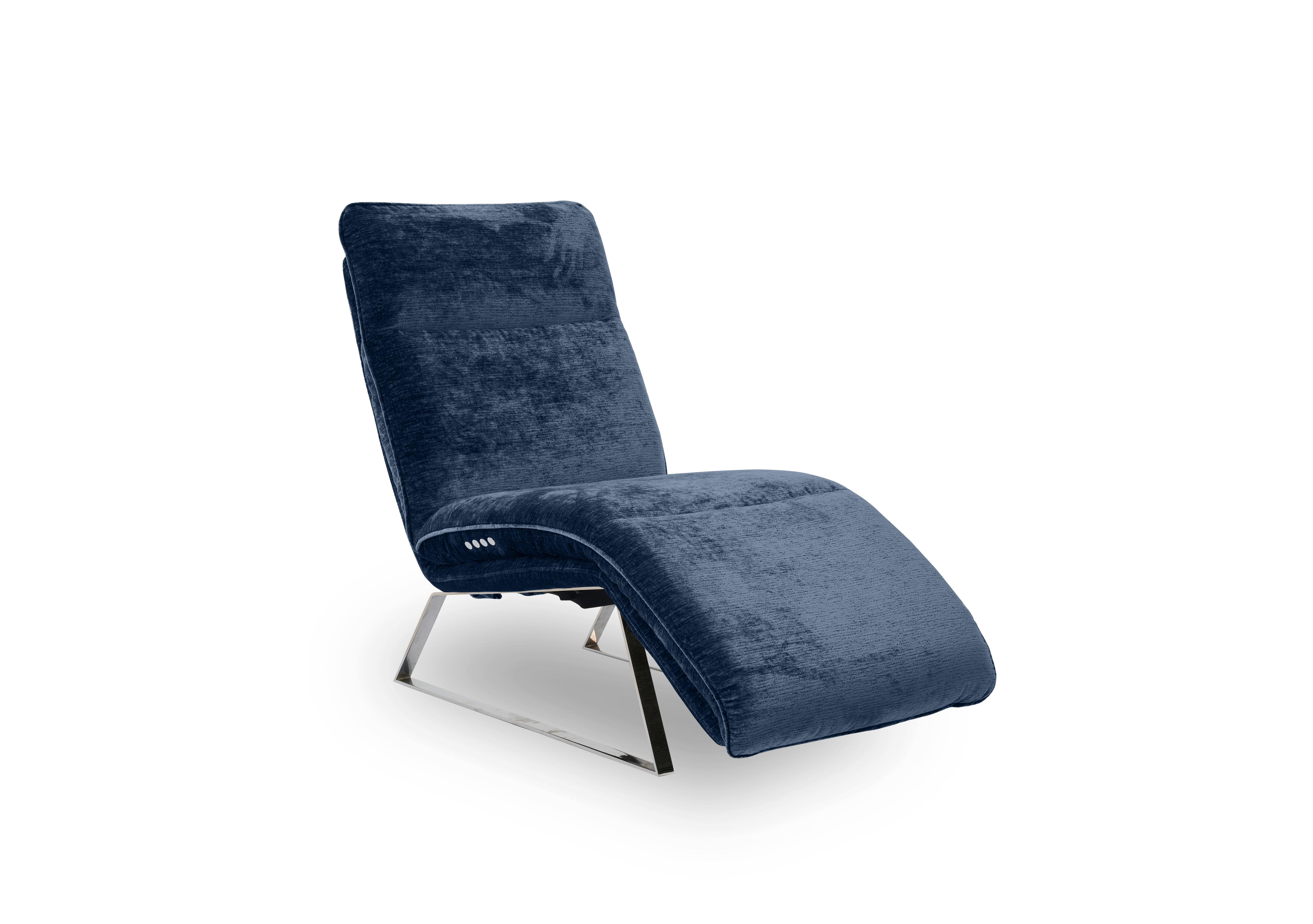 Rhianna Fabric Power Recliner Chaise Chair in Aston Navy 47521 on Furniture Village