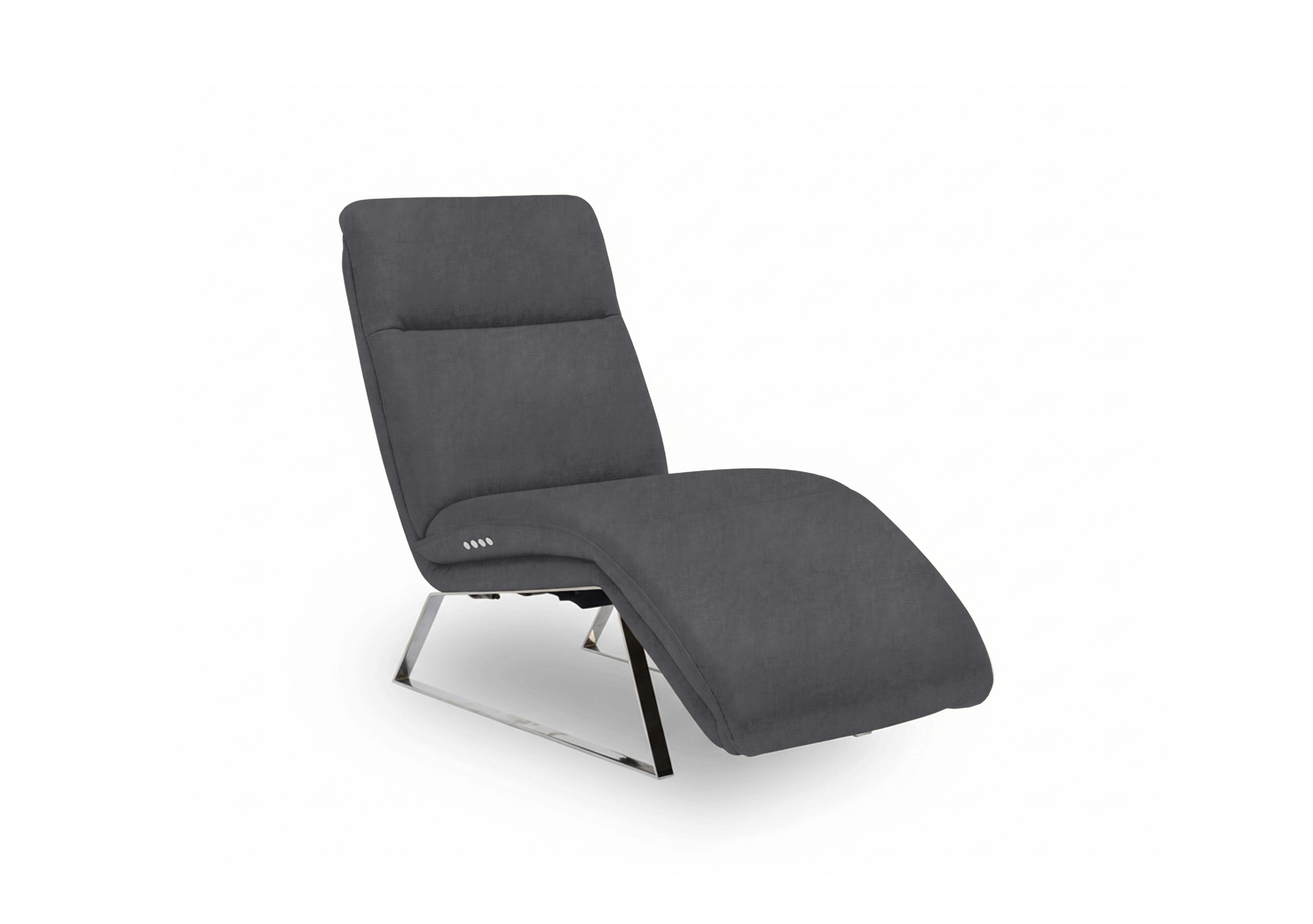 Rhianna Fabric Power Recliner Chaise Chair in Manhattan Charcoal 58003 on Furniture Village