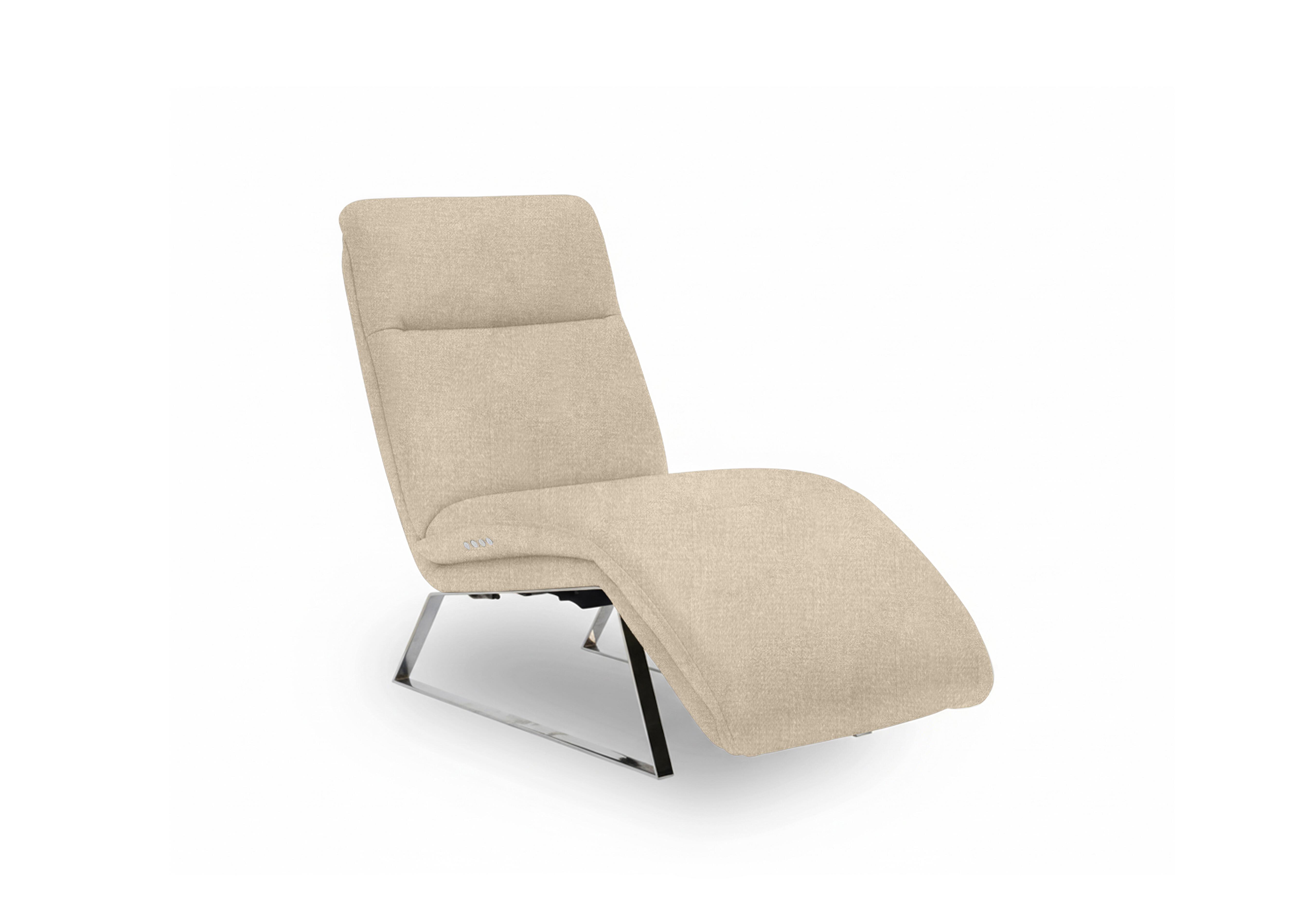 Rhianna Fabric Power Recliner Chaise Chair in Oxford Latte 94002 on Furniture Village