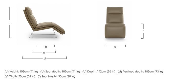 Rhianna Leather Power Recliner Chaise Chair in  on Furniture Village