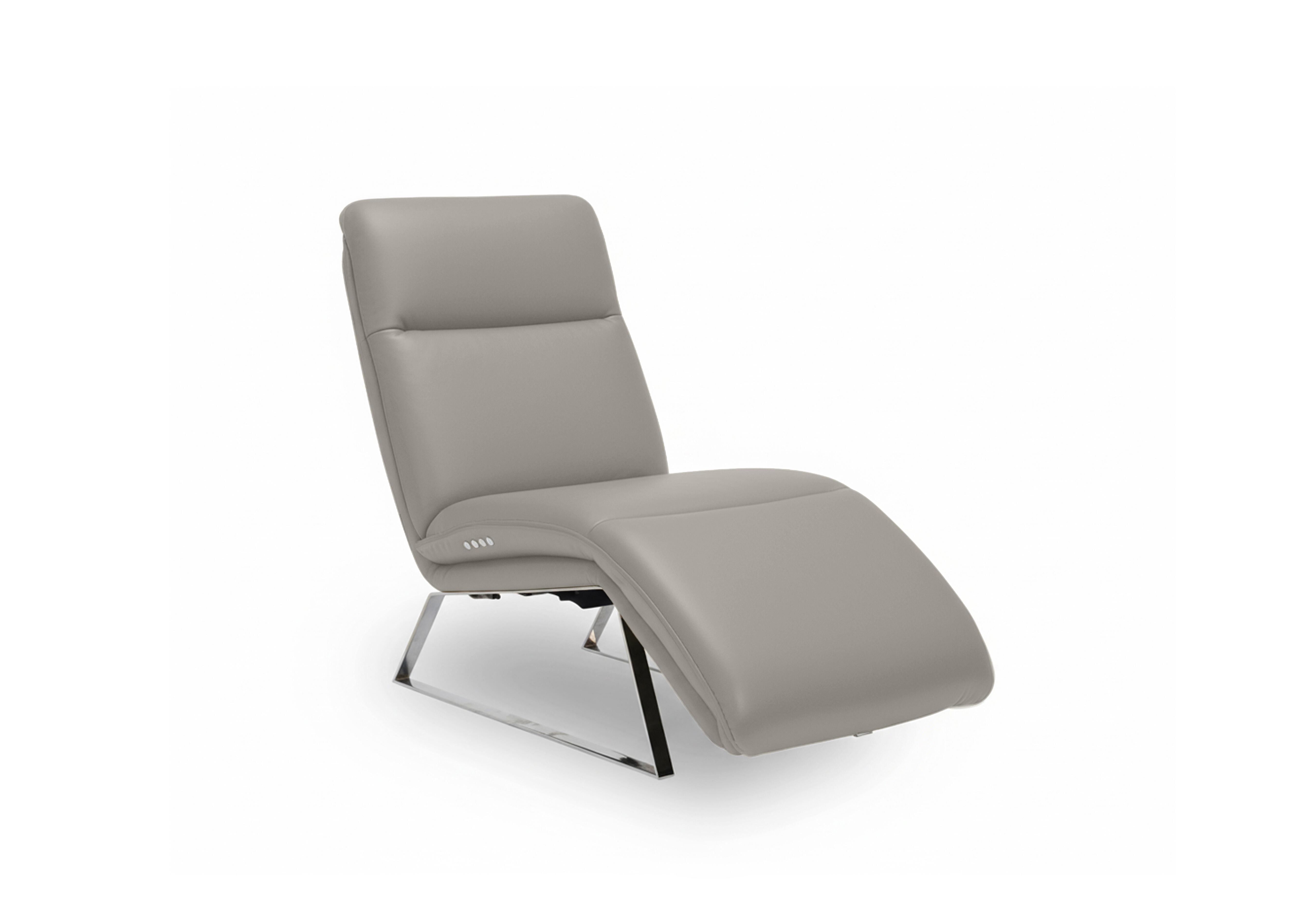 Rhianna Leather Power Recliner Chaise Chair in Montana New Grey Cat-60/28 on Furniture Village