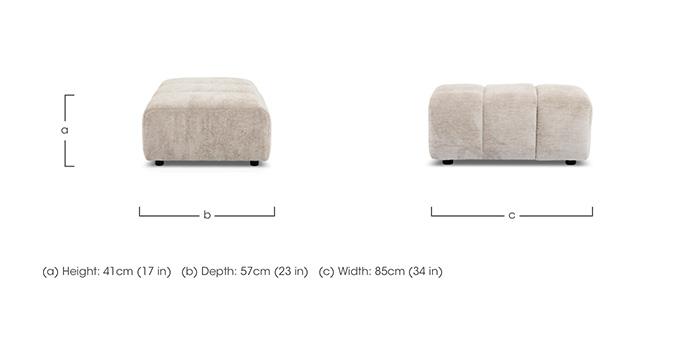 Rhianna Large Fabric Footstool in  on Furniture Village