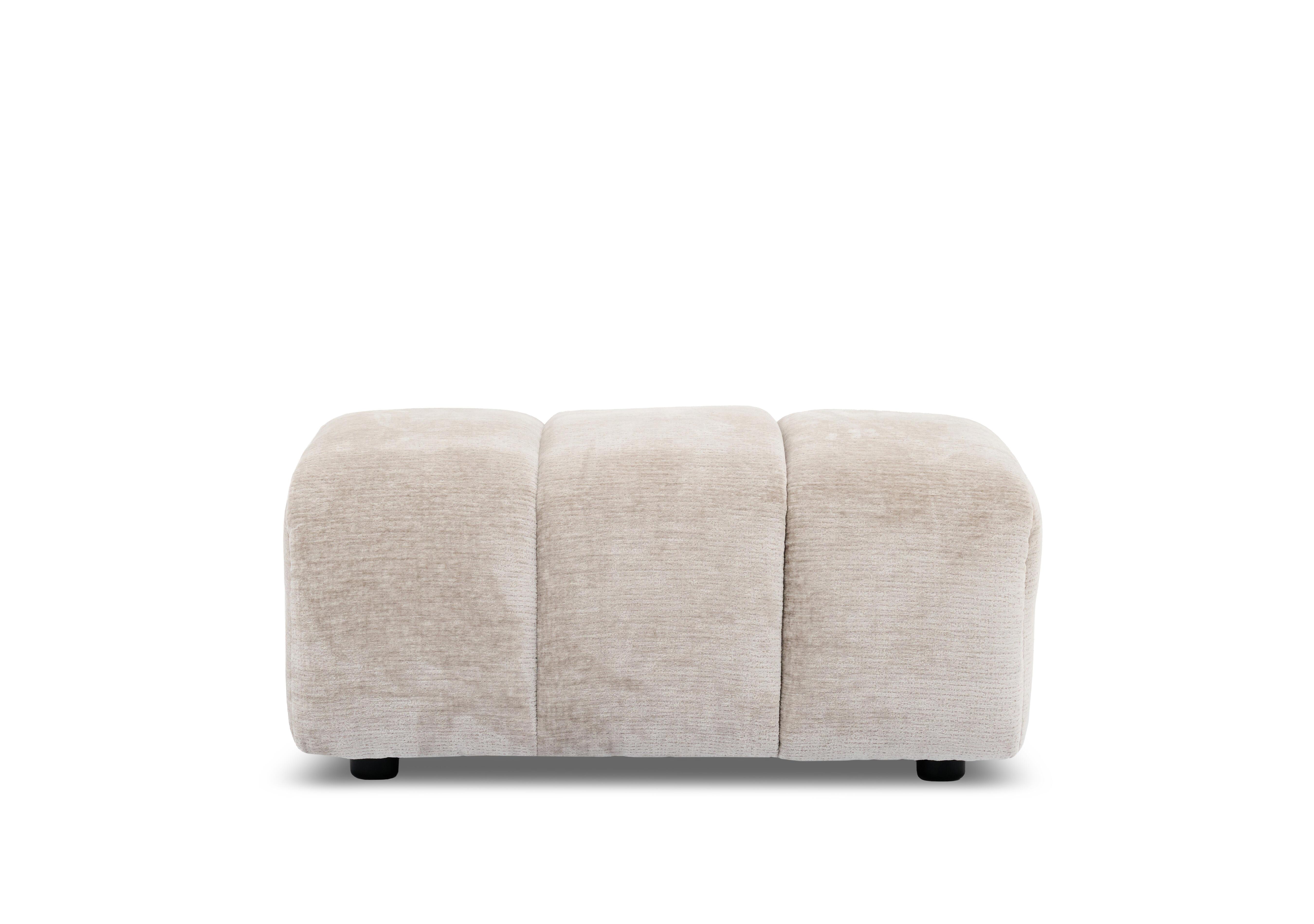 Rhianna Large Fabric Footstool in Aston Lead Grey 47516 on Furniture Village