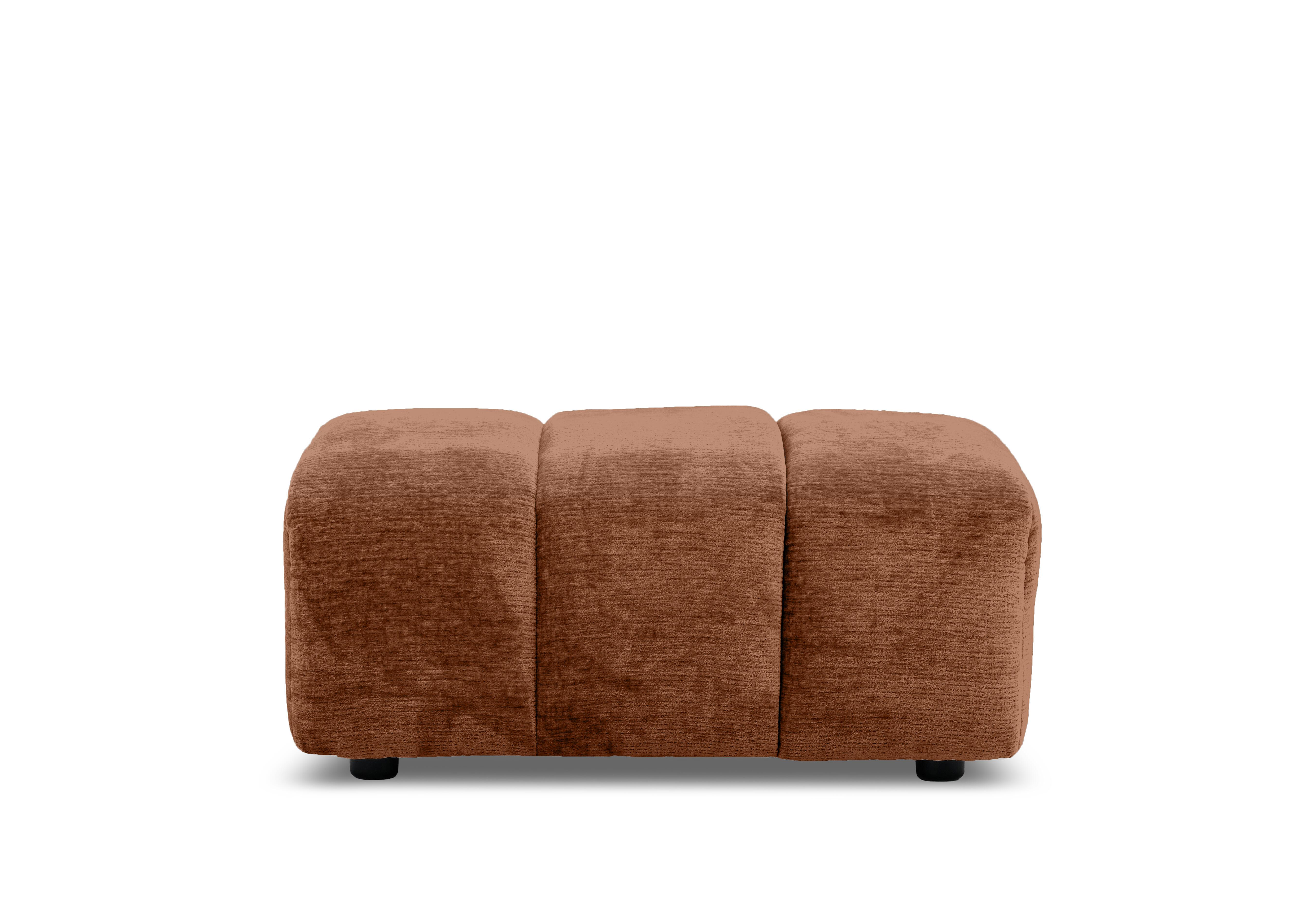 Rhianna Large Fabric Footstool in Aston Rust 47523 on Furniture Village