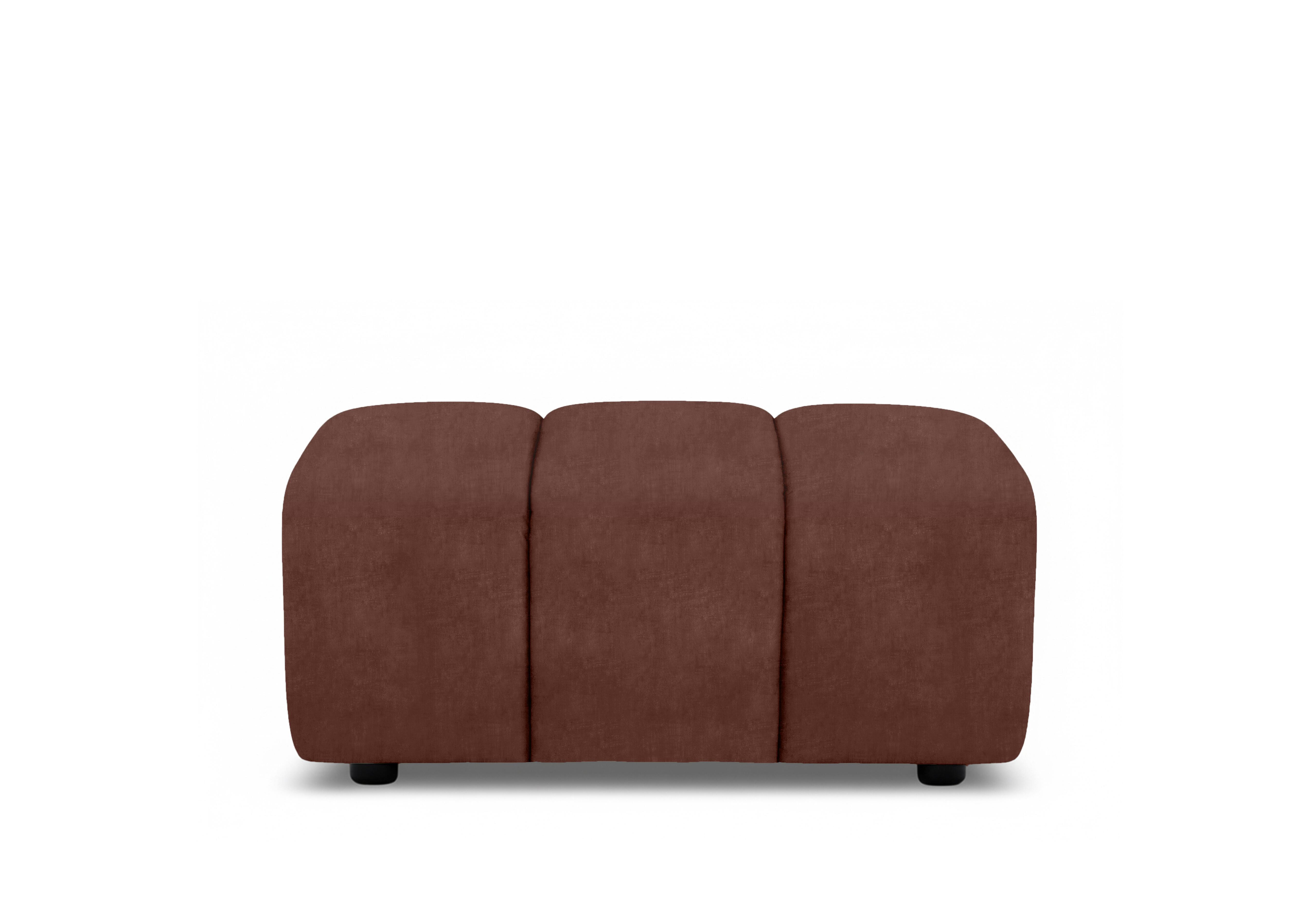 Rhianna Large Fabric Footstool in Manhattan Burnt Sienna 58008 on Furniture Village