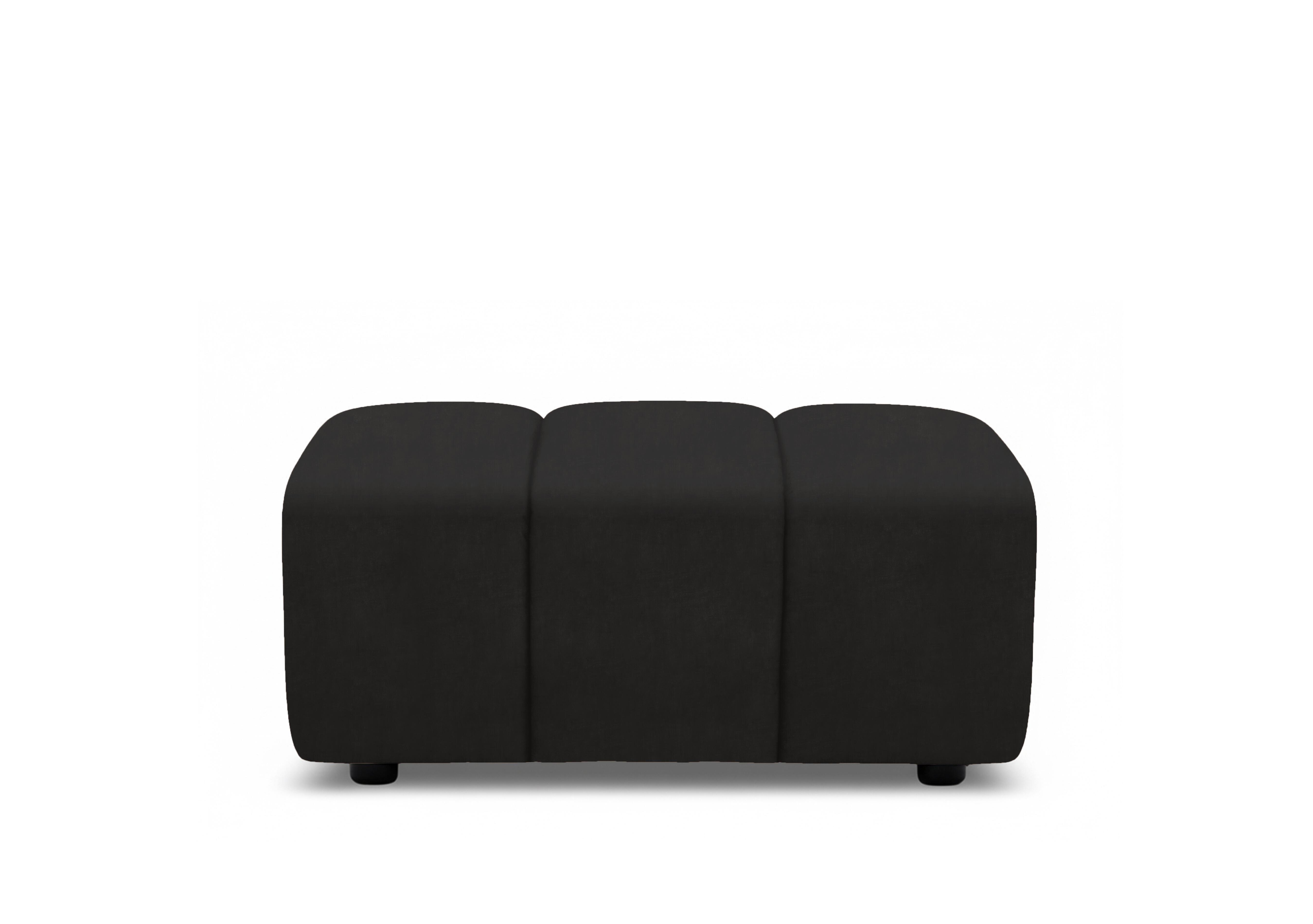 Rhianna Large Fabric Footstool in Manhattan Indigo 58009 on Furniture Village