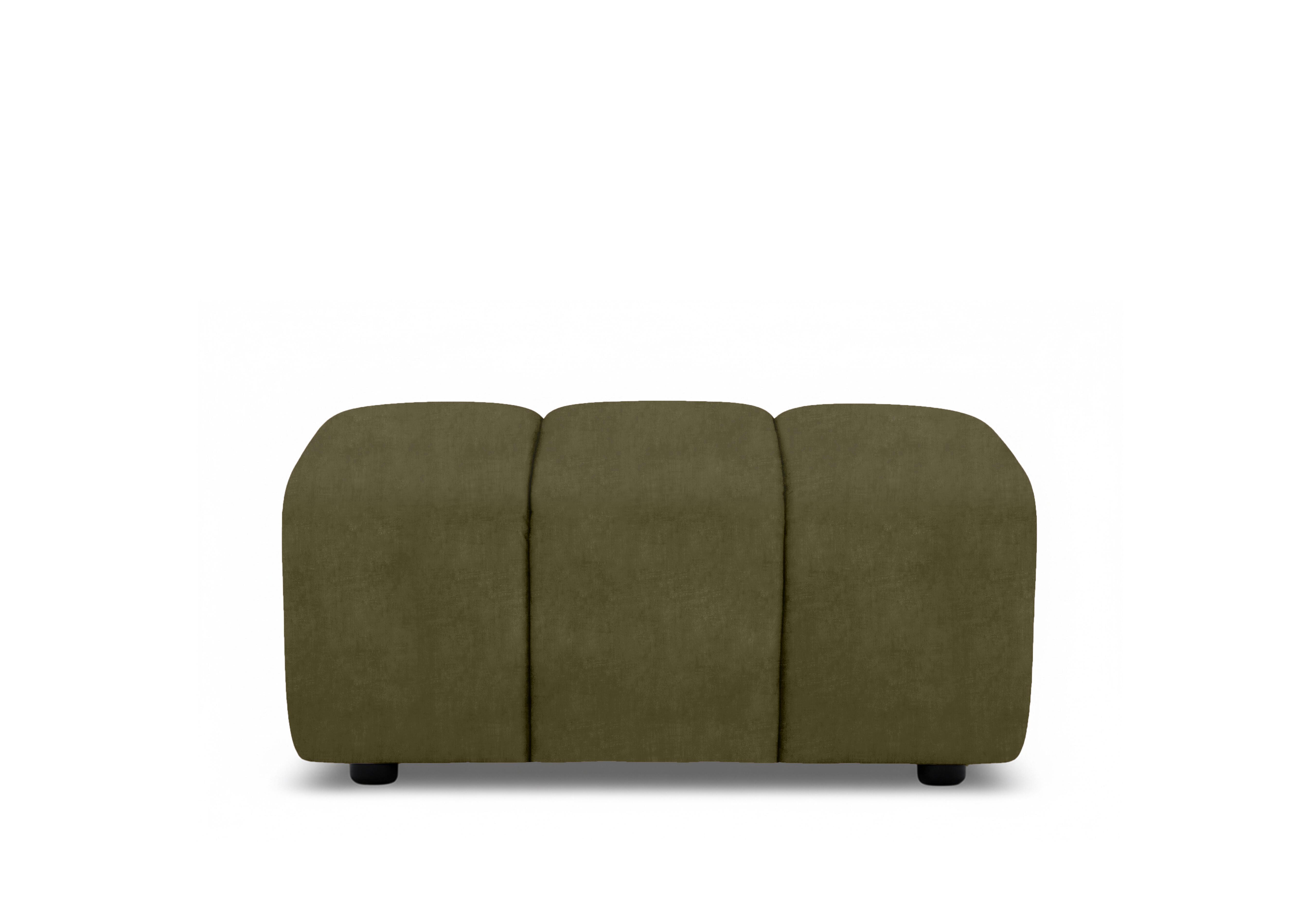 Rhianna Large Fabric Footstool in Manhattan Olive Green 58006 on Furniture Village