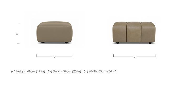 Rhianna Large Leather Footstool in  on Furniture Village