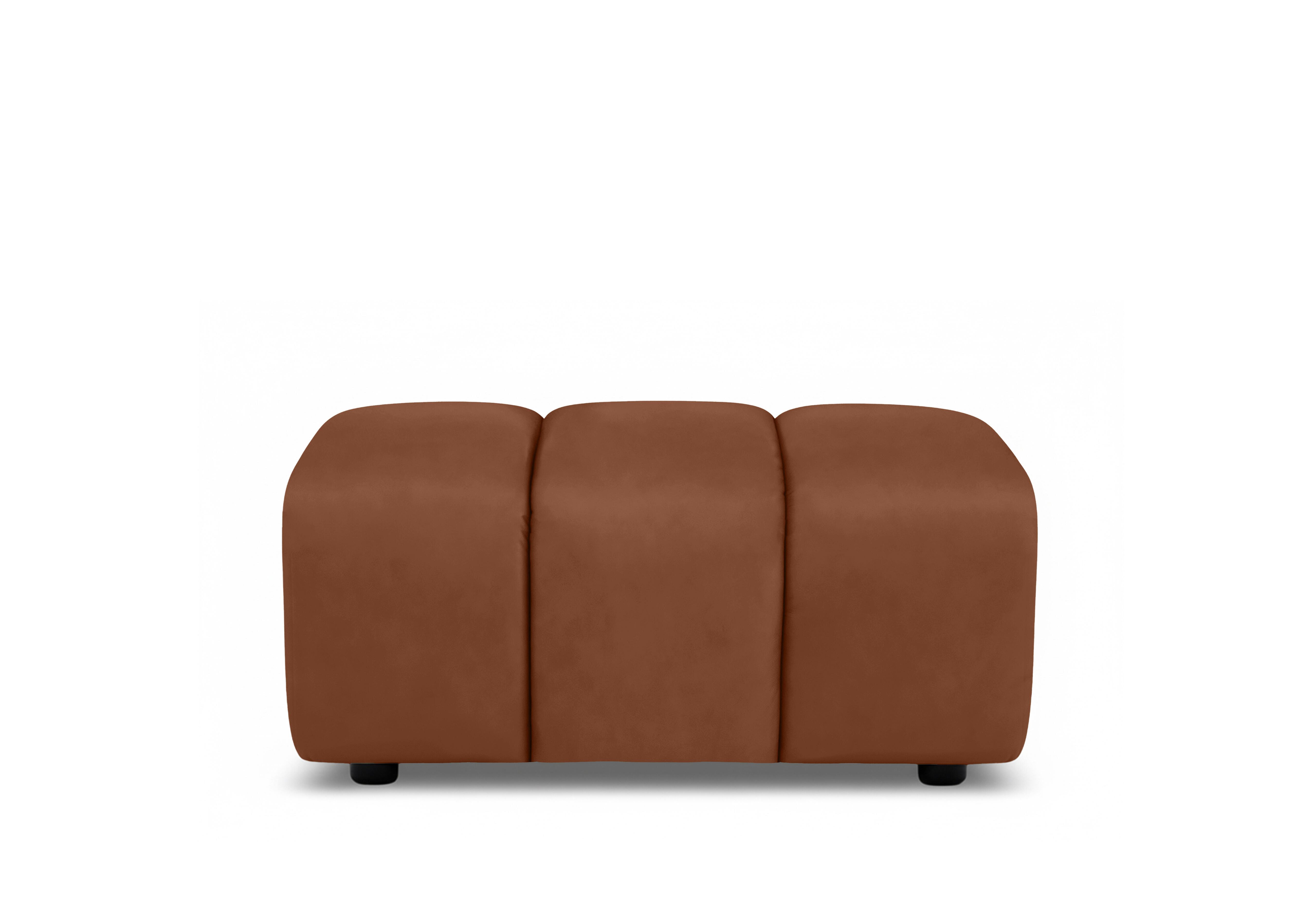 Rhianna Large Leather Footstool in Montana Butterscotch Cat-60/07 on Furniture Village