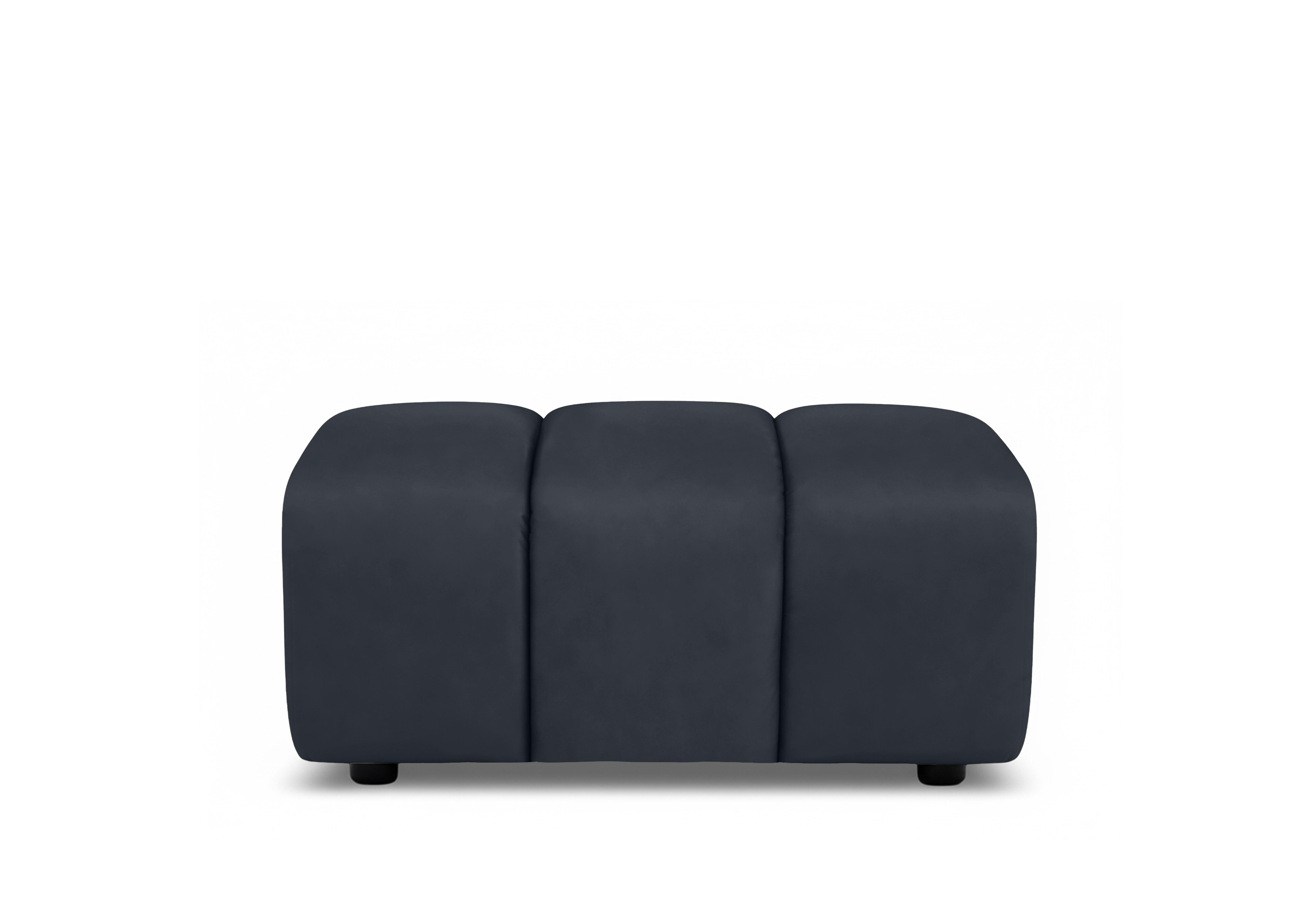 Rhianna Large Leather Footstool in Montana Navy Cat-60/24 on Furniture Village