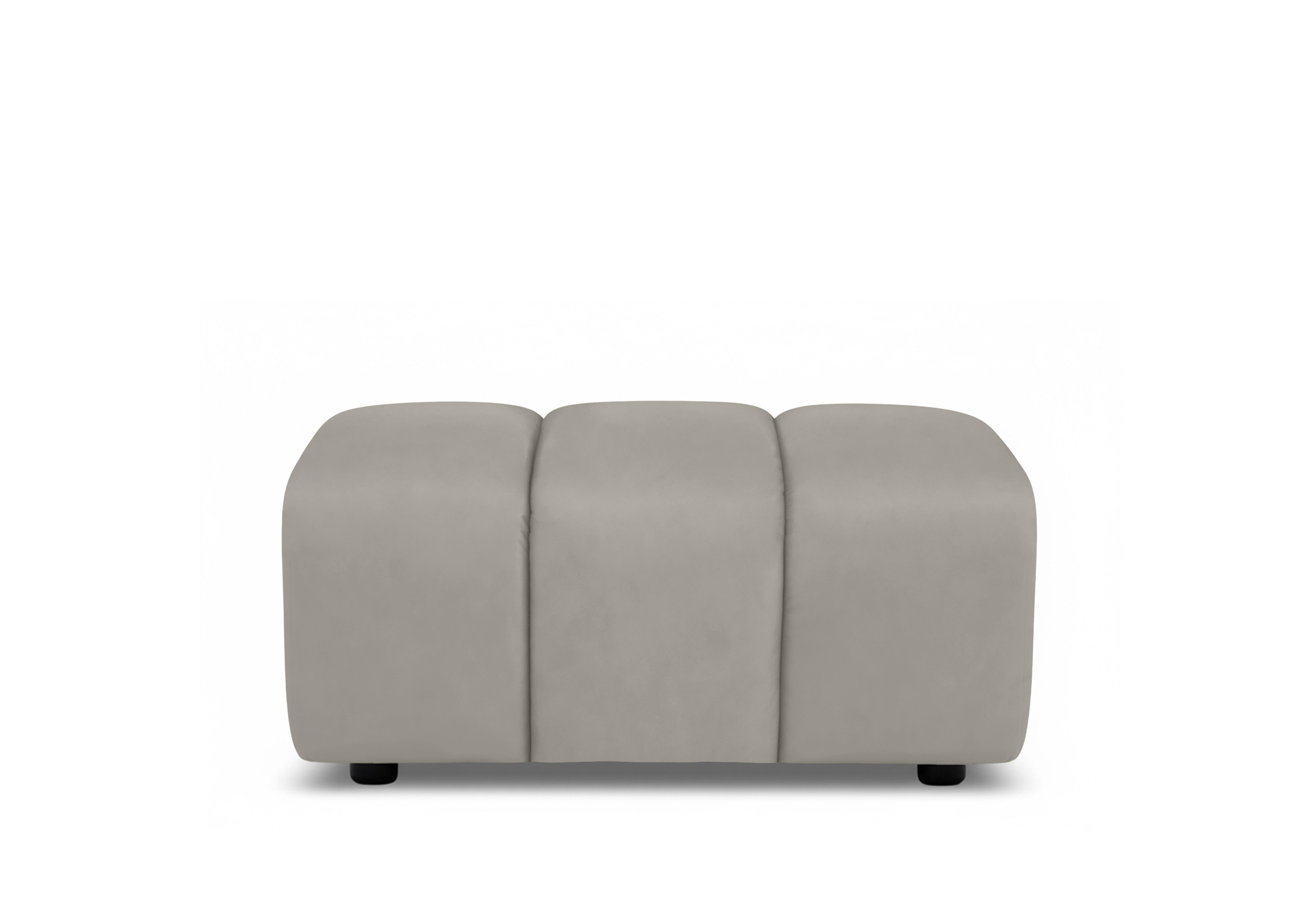 Rhianna Large Leather Footstool in Montana New Grey Cat-60/28 on Furniture Village
