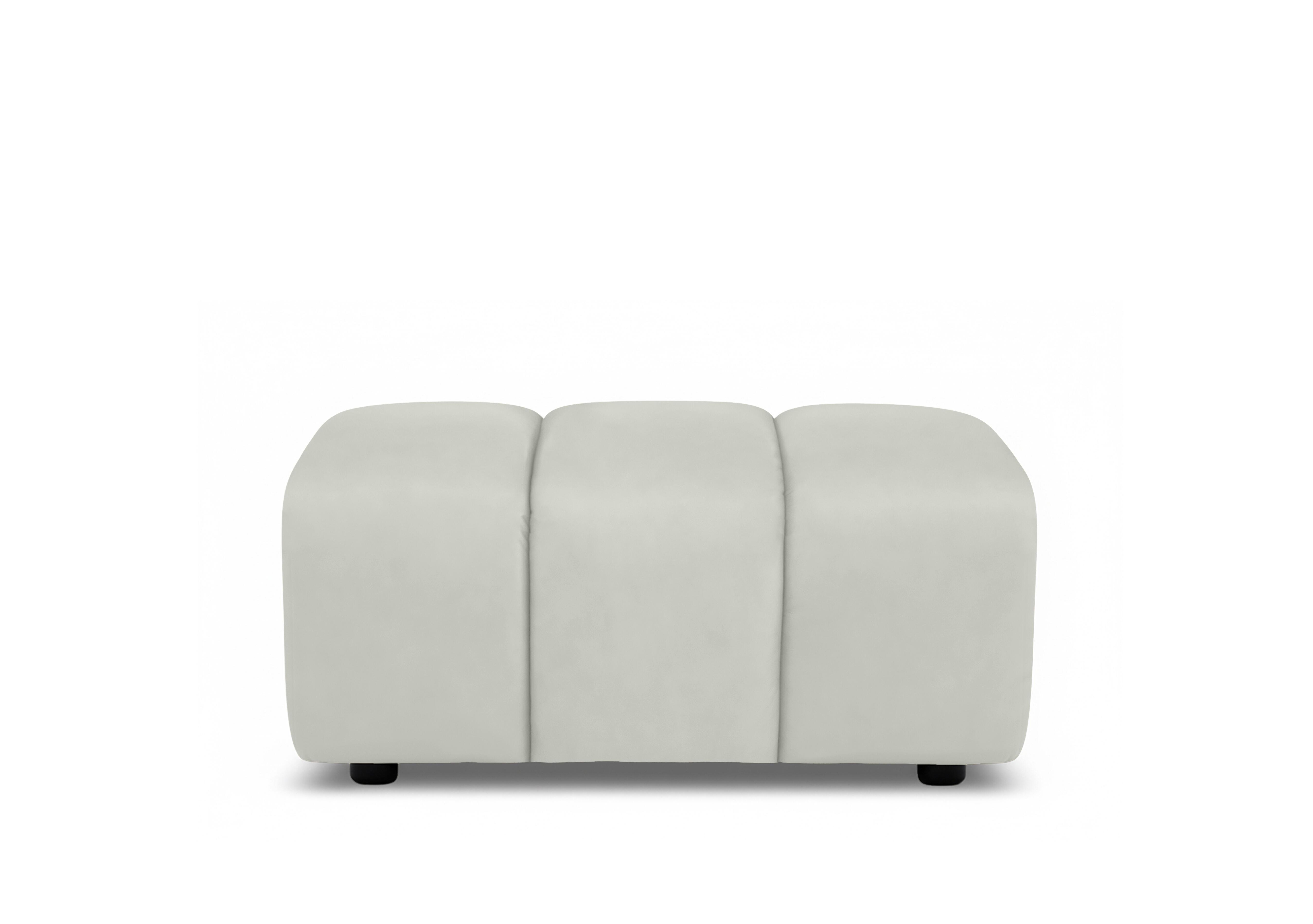 Rhianna Large Leather Footstool in Oslo Light Grey Cat-40/27 on Furniture Village